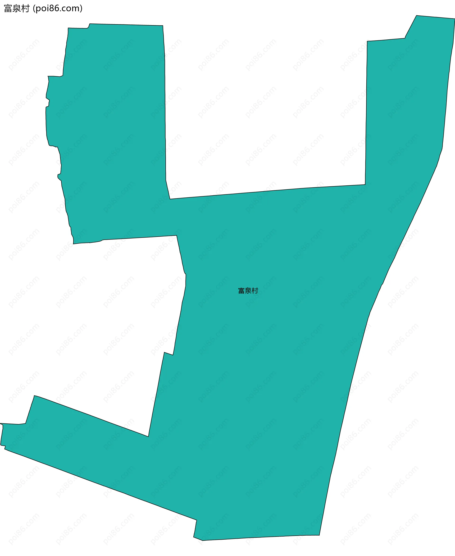 富泉村边界地图