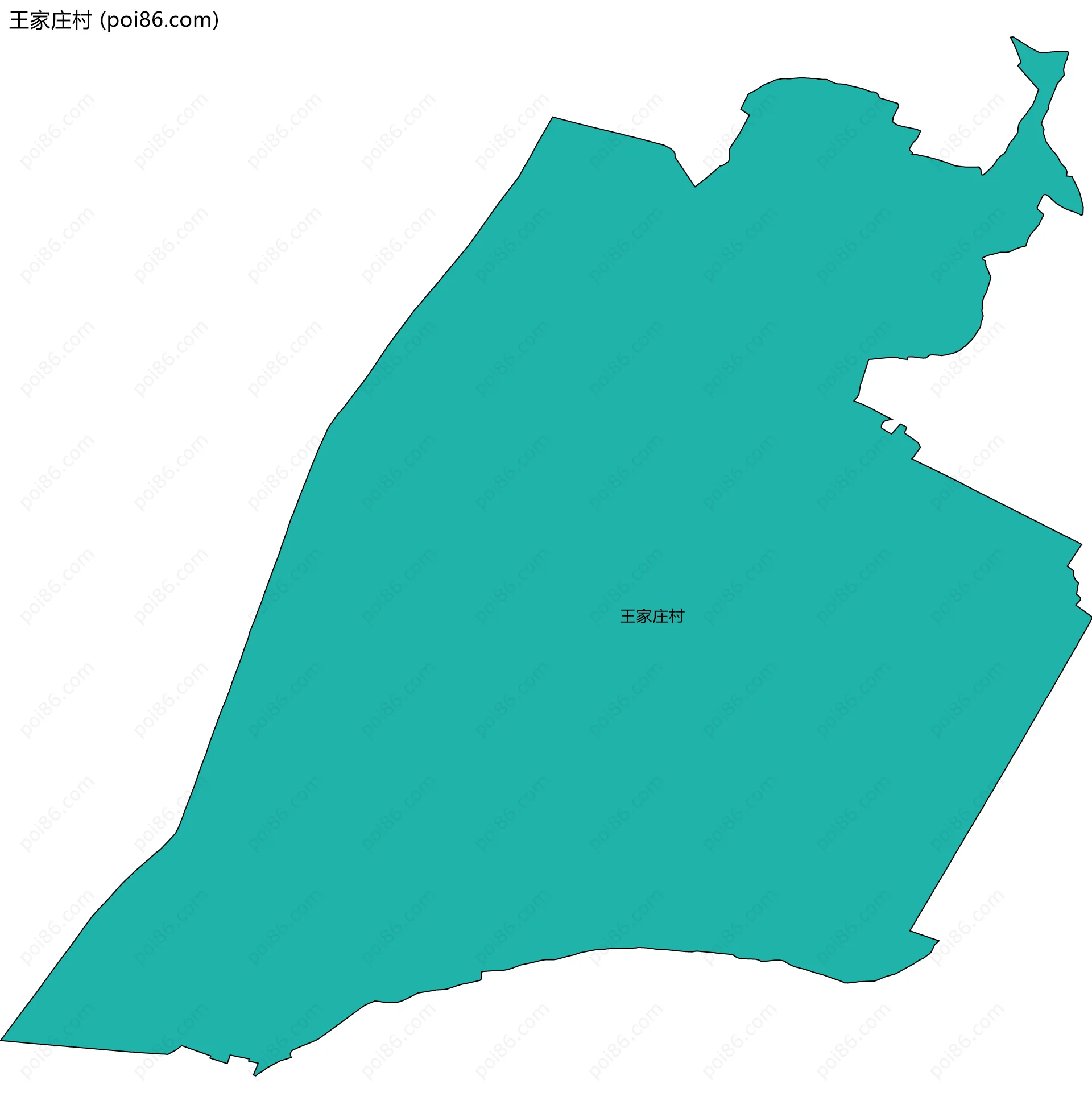 王家庄村边界地图