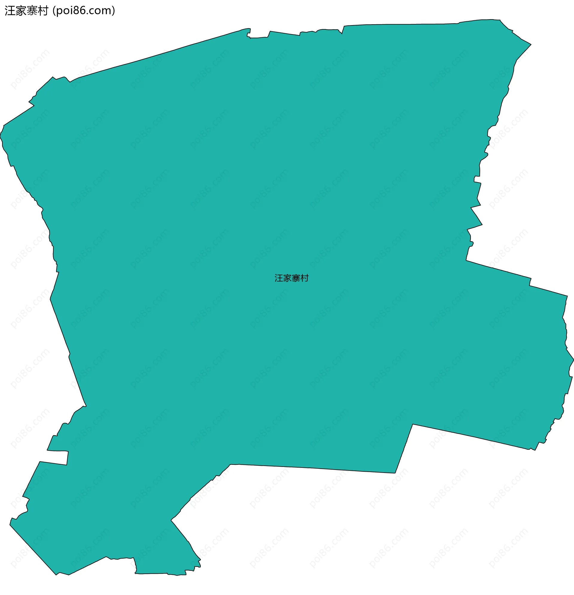 汪家寨村边界地图