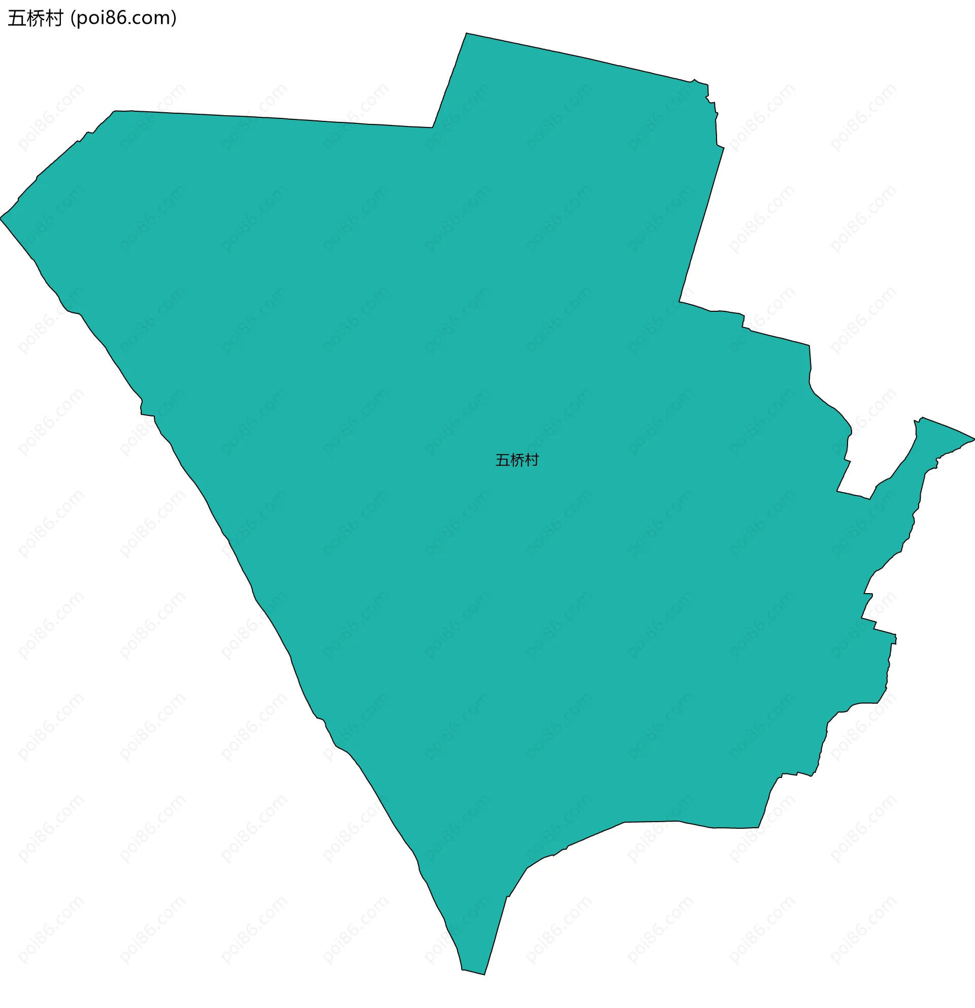 五桥村边界地图