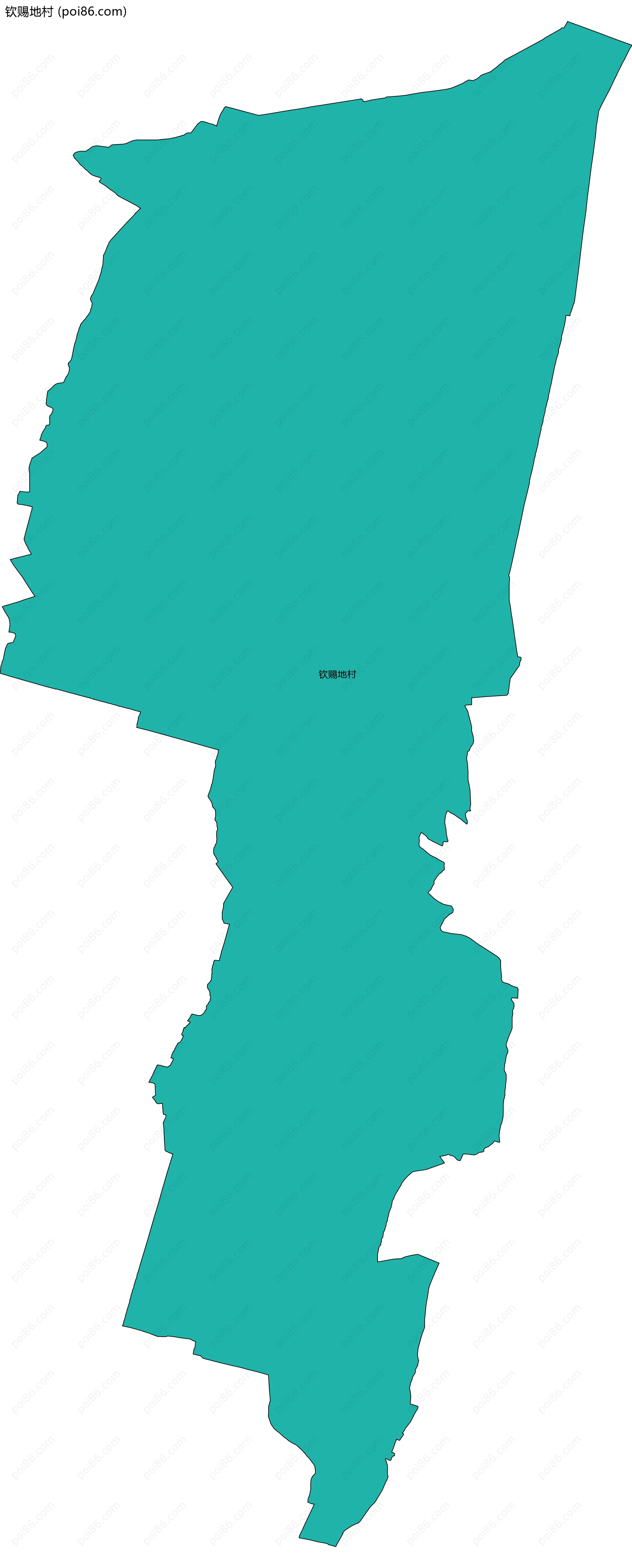 钦赐地村边界地图