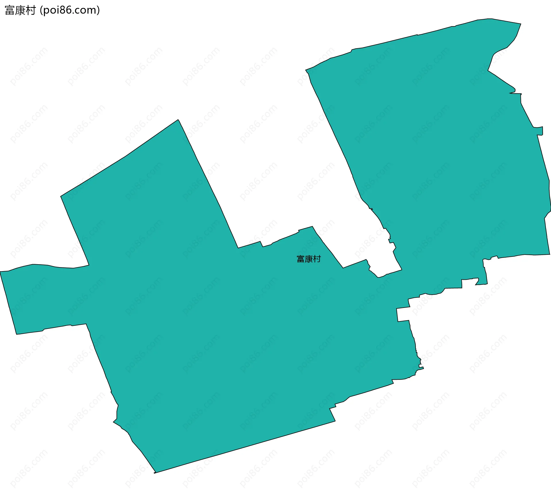 富康村边界地图
