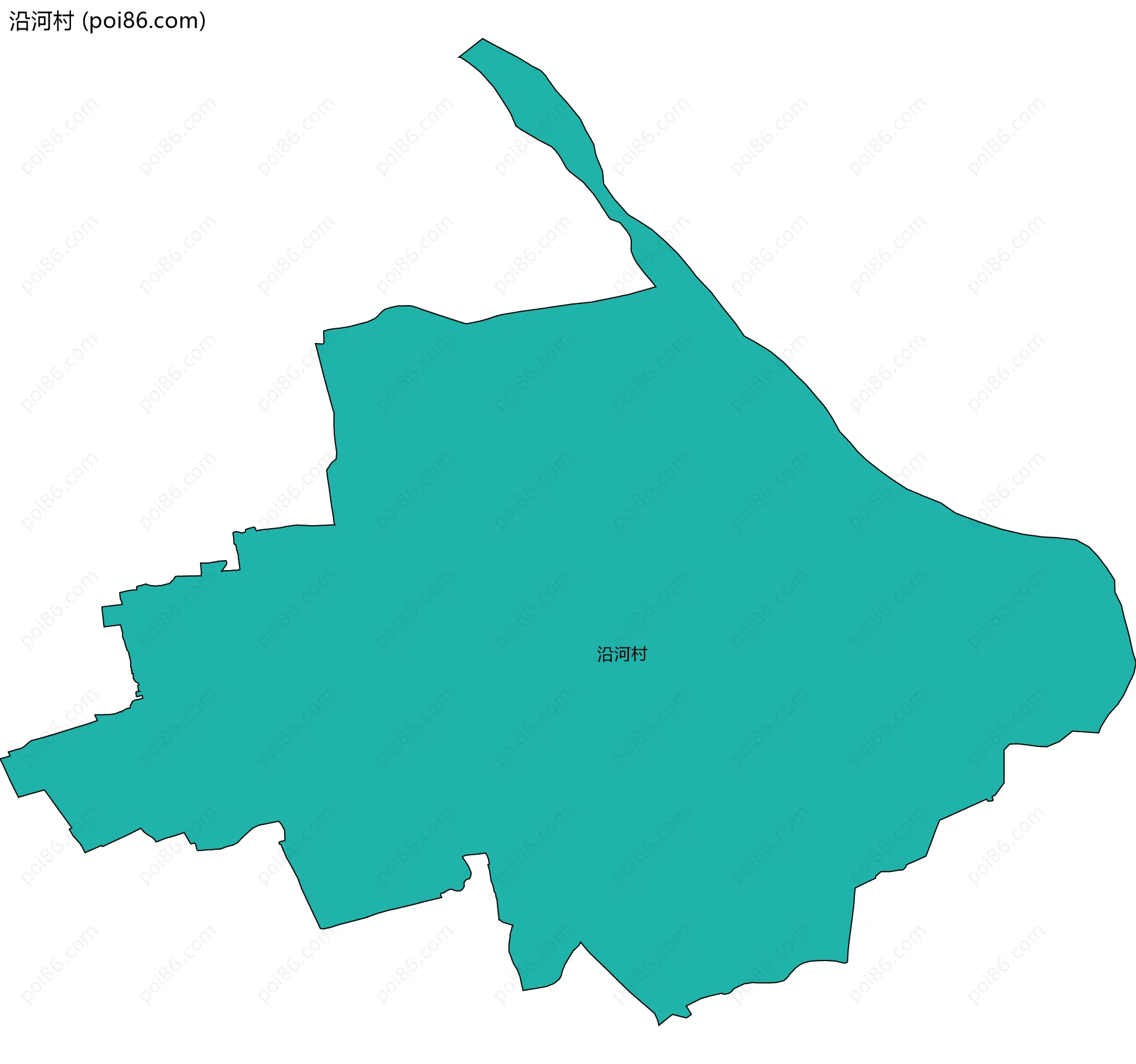 沿河村边界地图