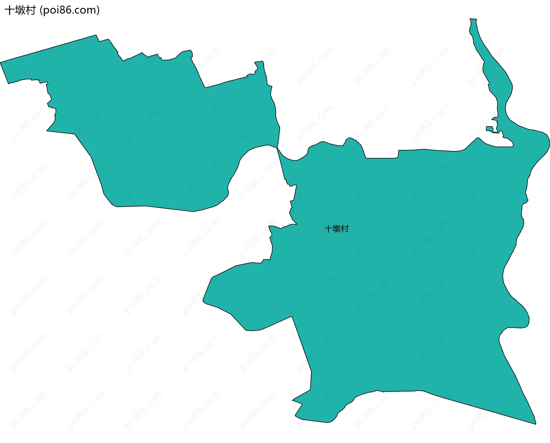 十墩村边界地图