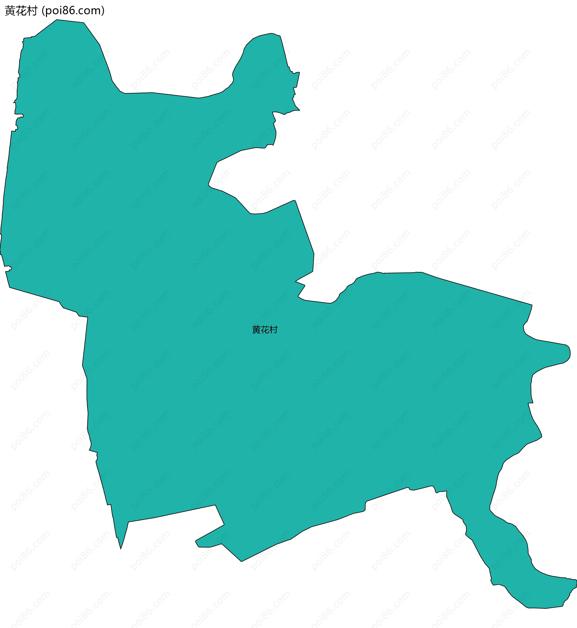 黄花村边界地图