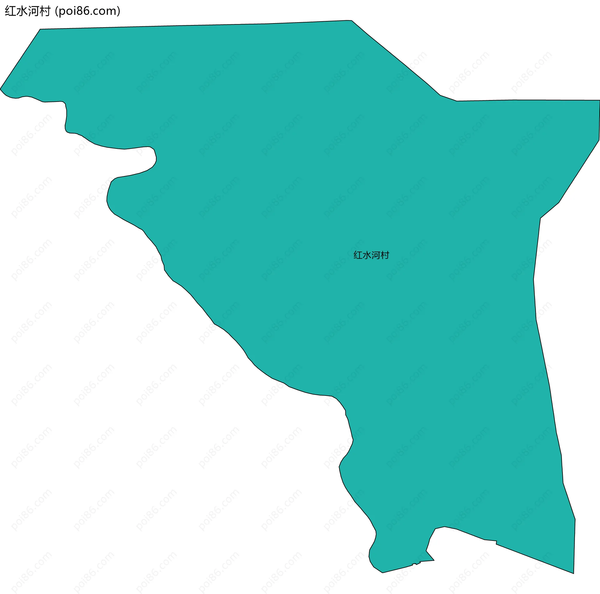 红水河村边界地图