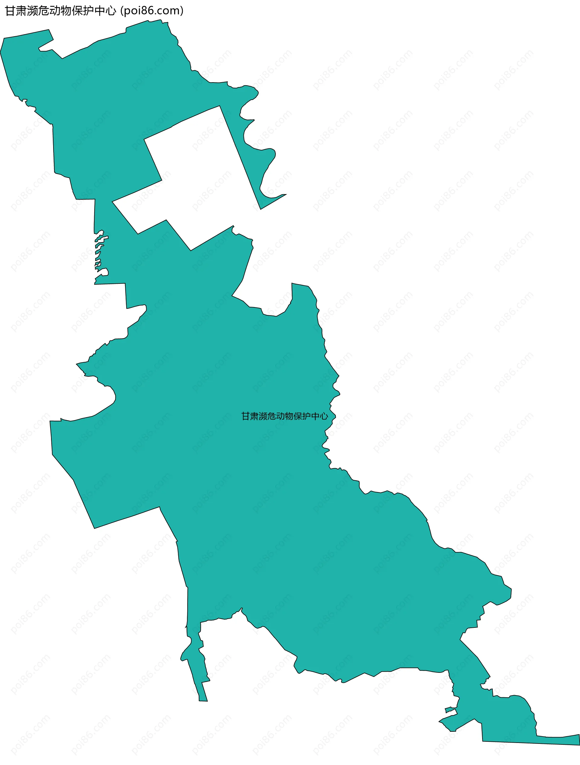 甘肃濒危动物保护中心边界地图