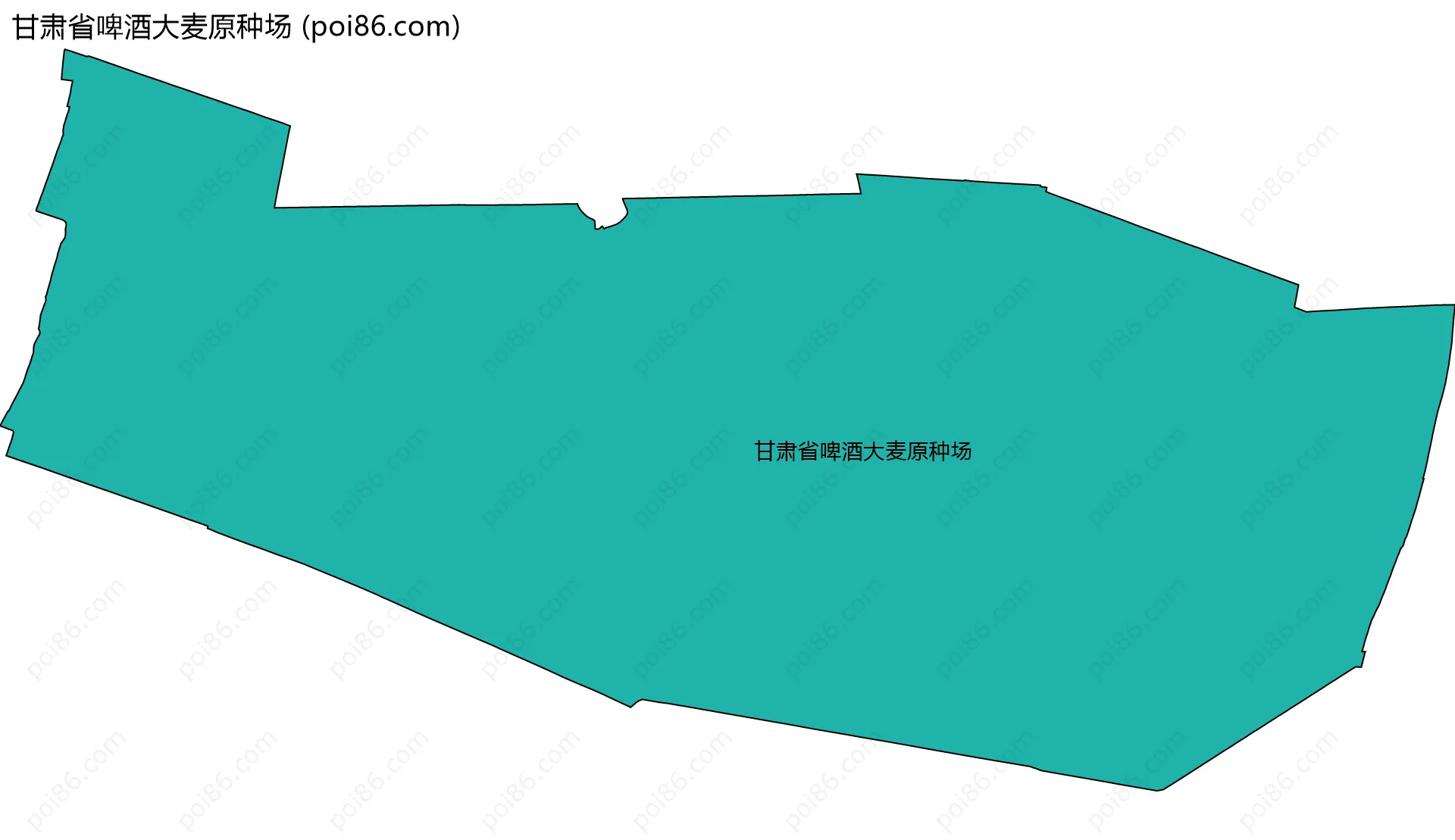 甘肃省啤酒大麦原种场边界地图