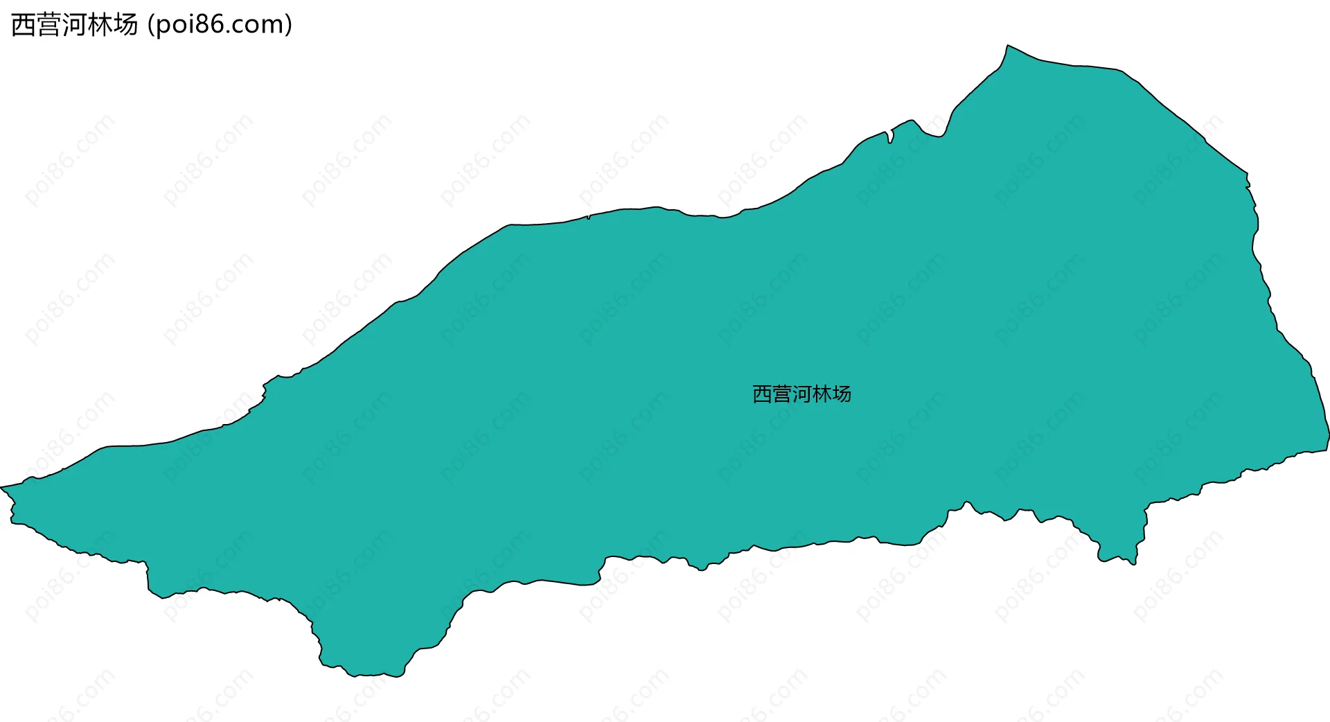 西营河林场边界地图