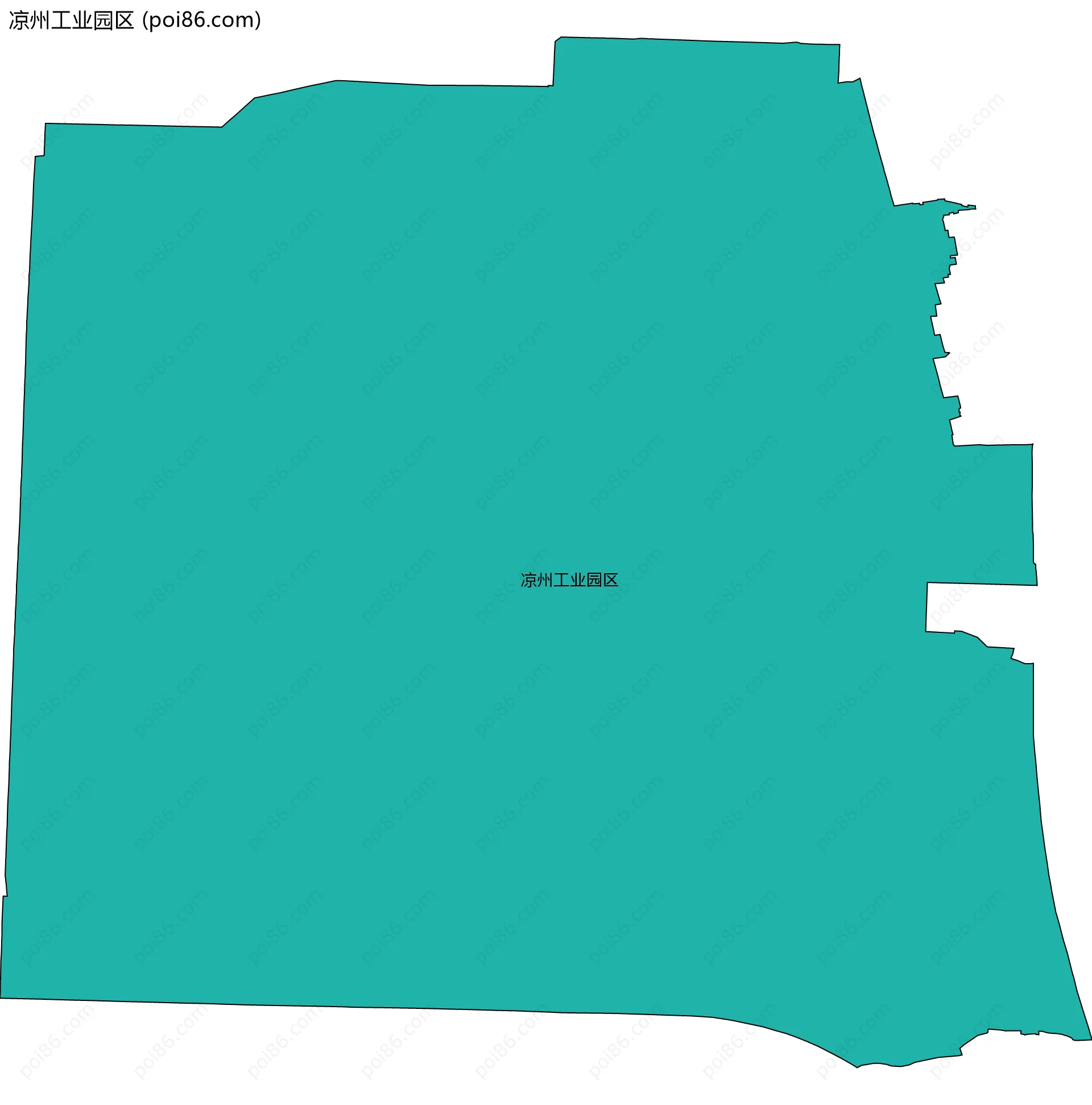 凉州工业园区边界地图