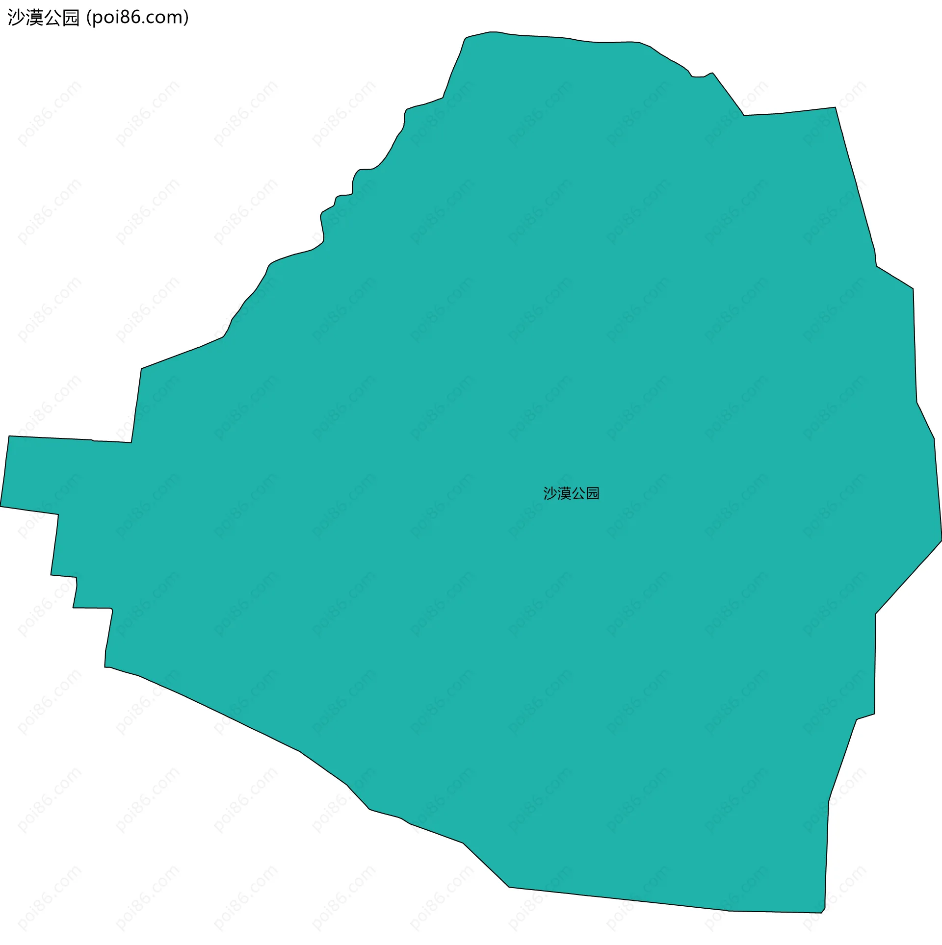 沙漠公园边界地图