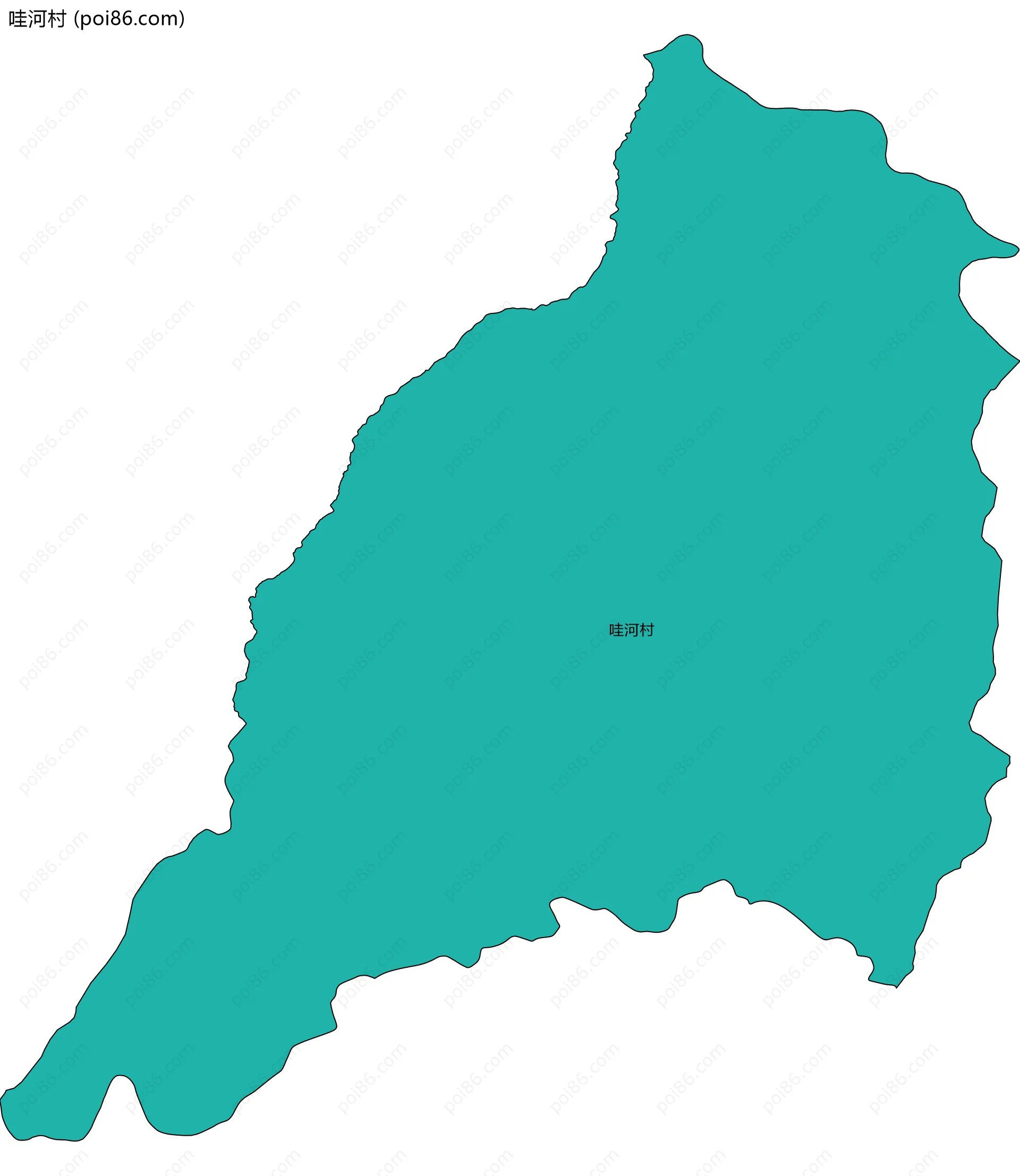 哇河村边界地图