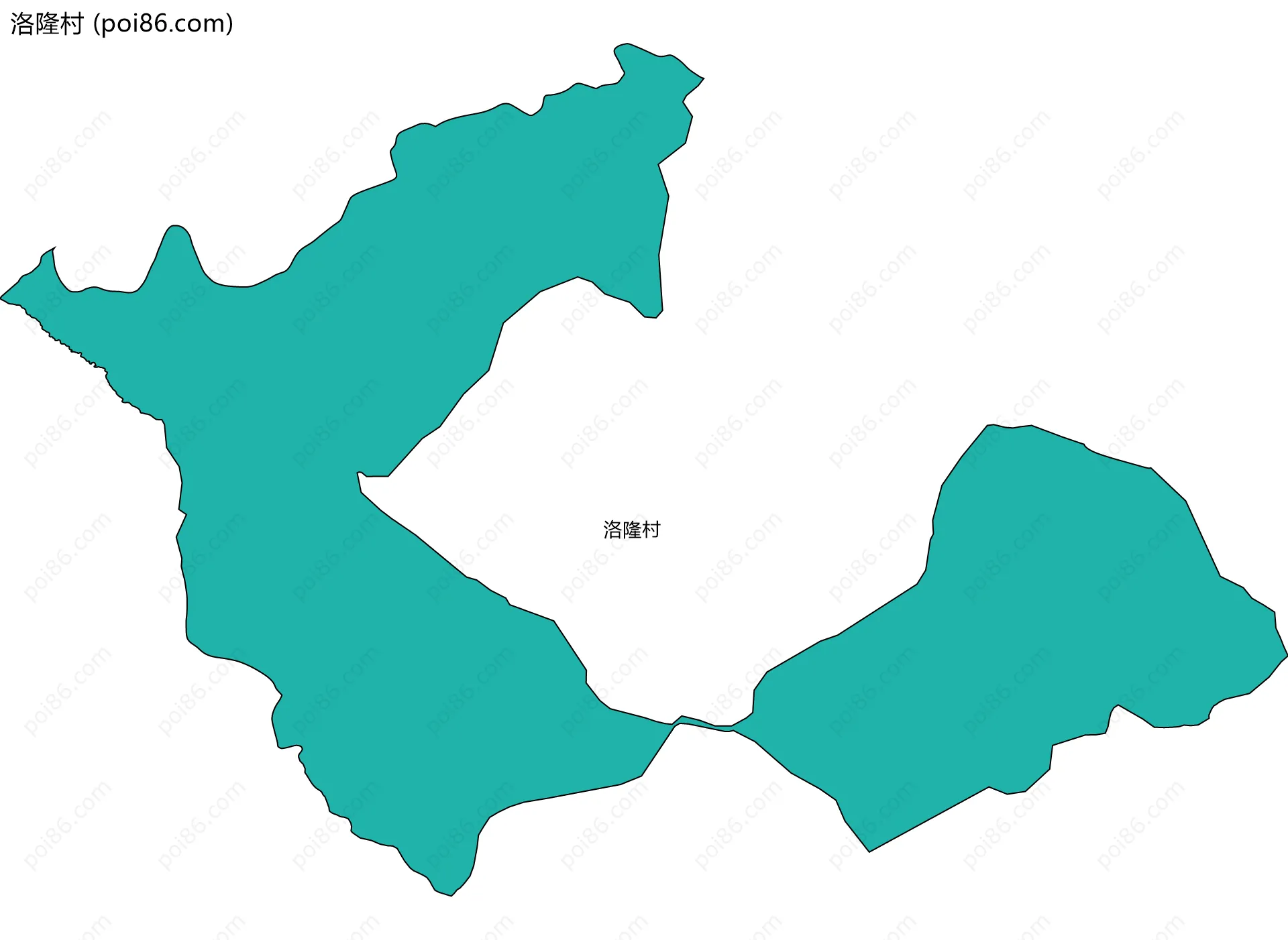 洛隆村边界地图