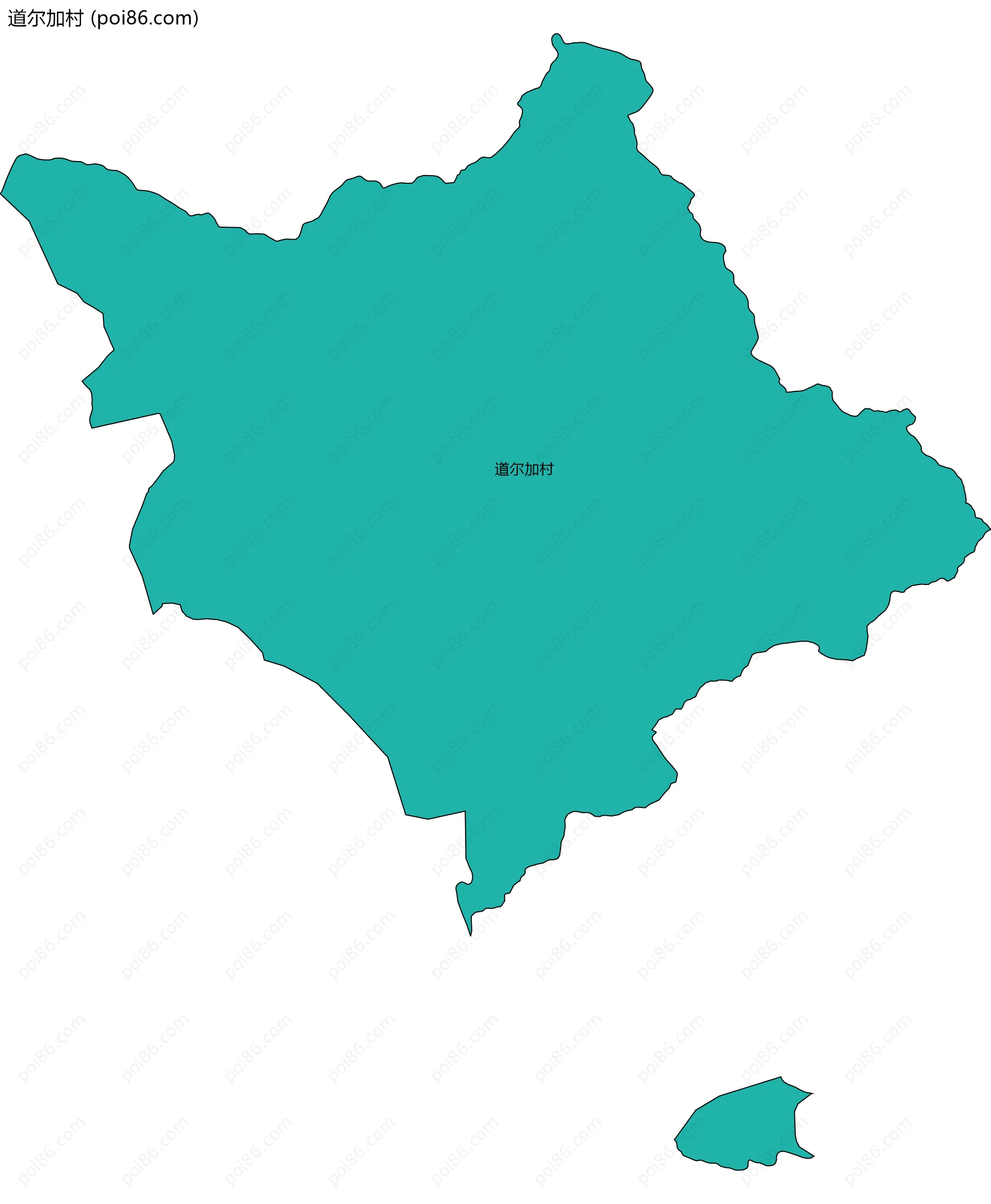 道尔加村边界地图