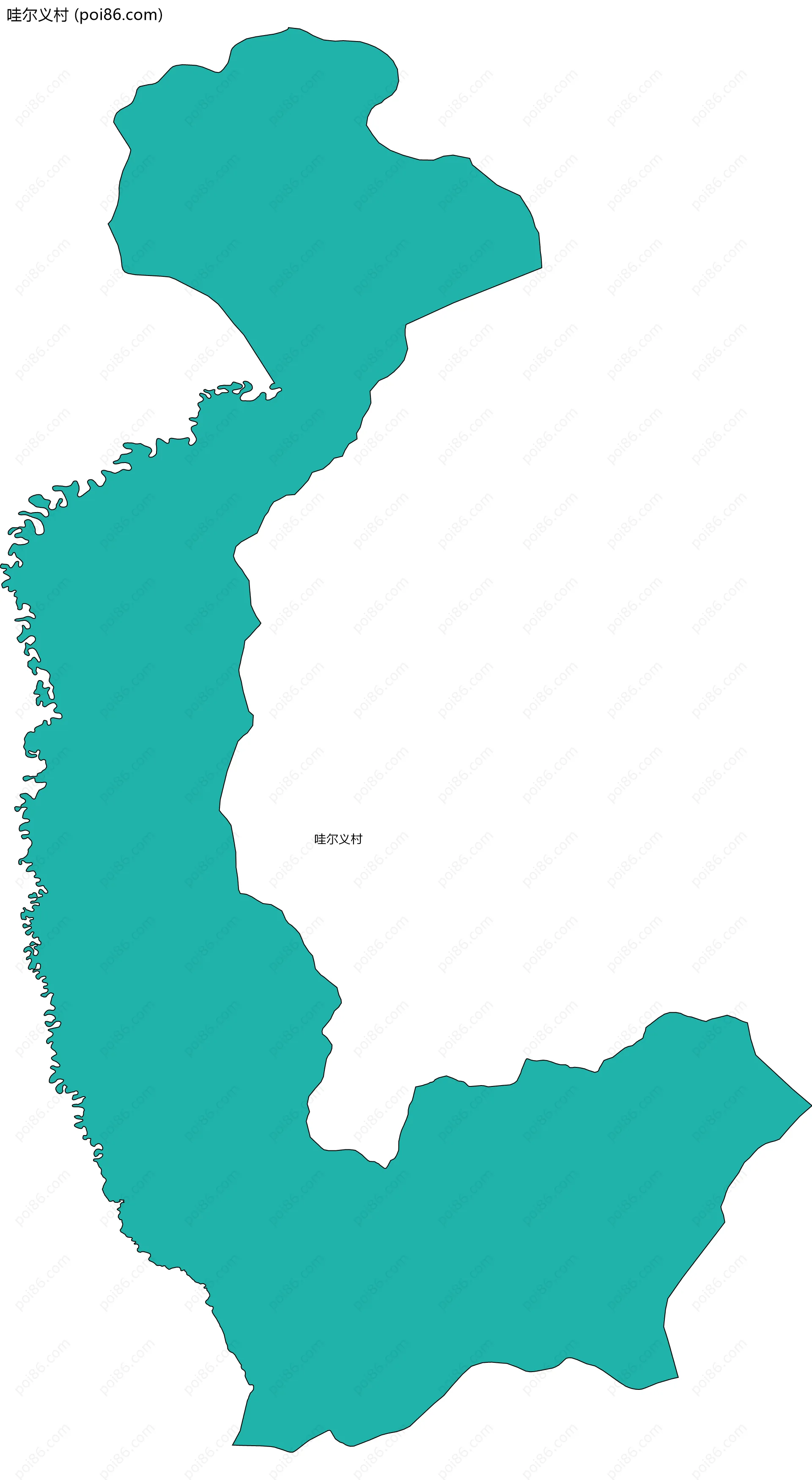 哇尔义村边界地图