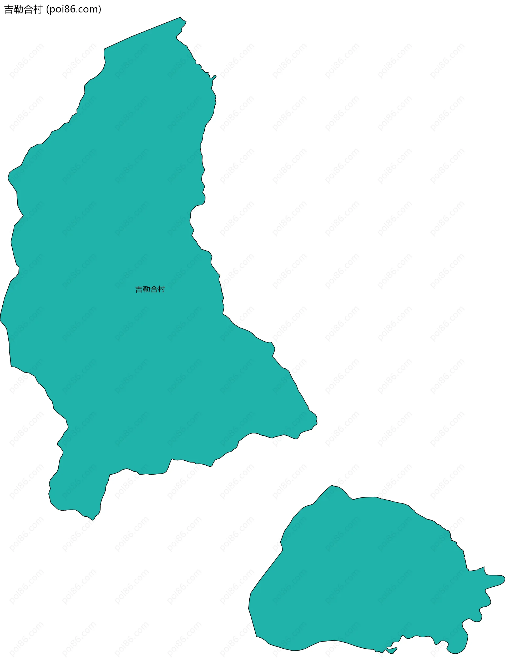吉勒合村边界地图