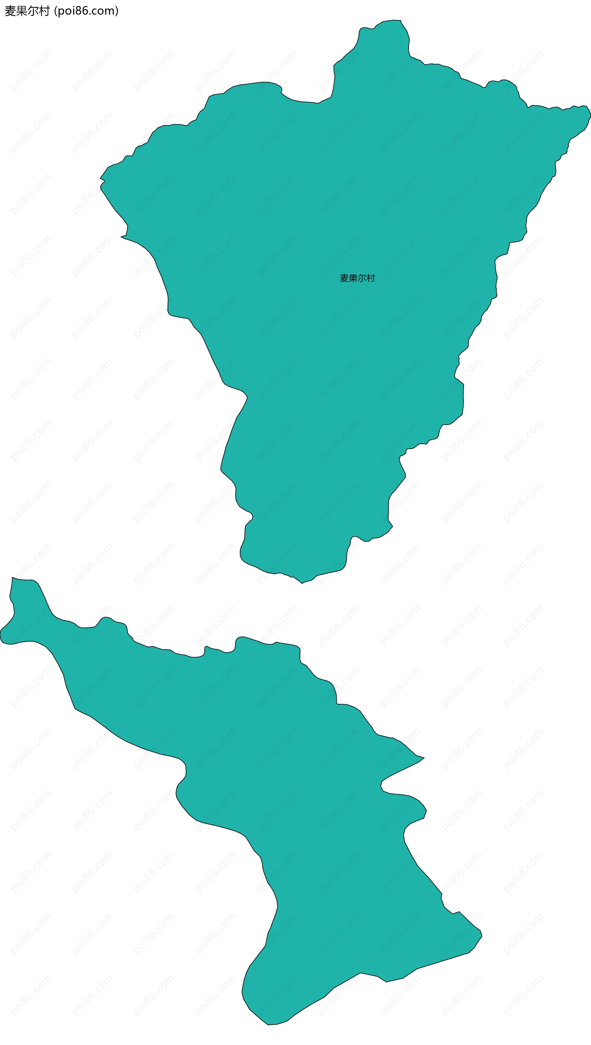 麦果尔村边界地图