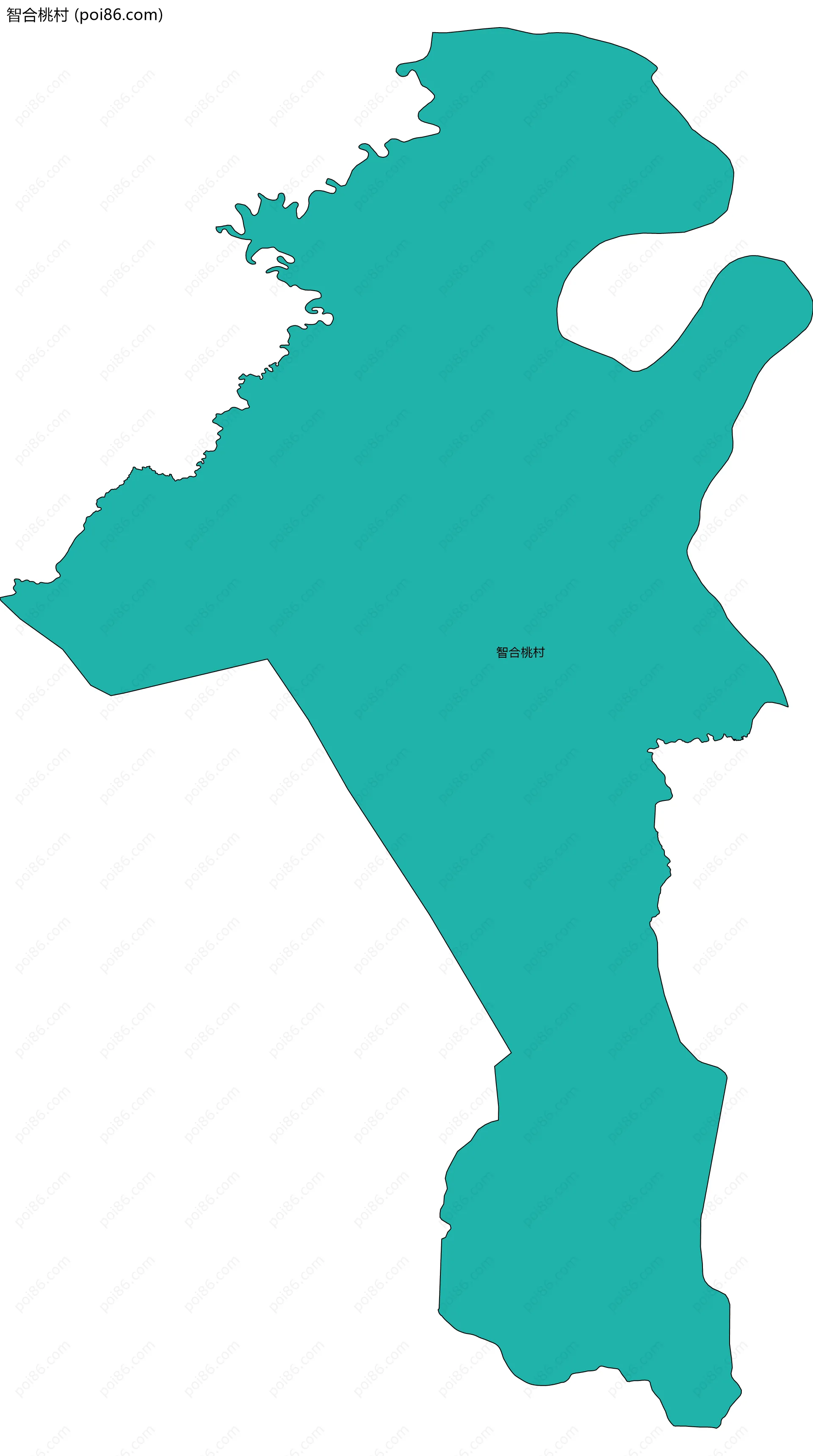 智合桃村边界地图