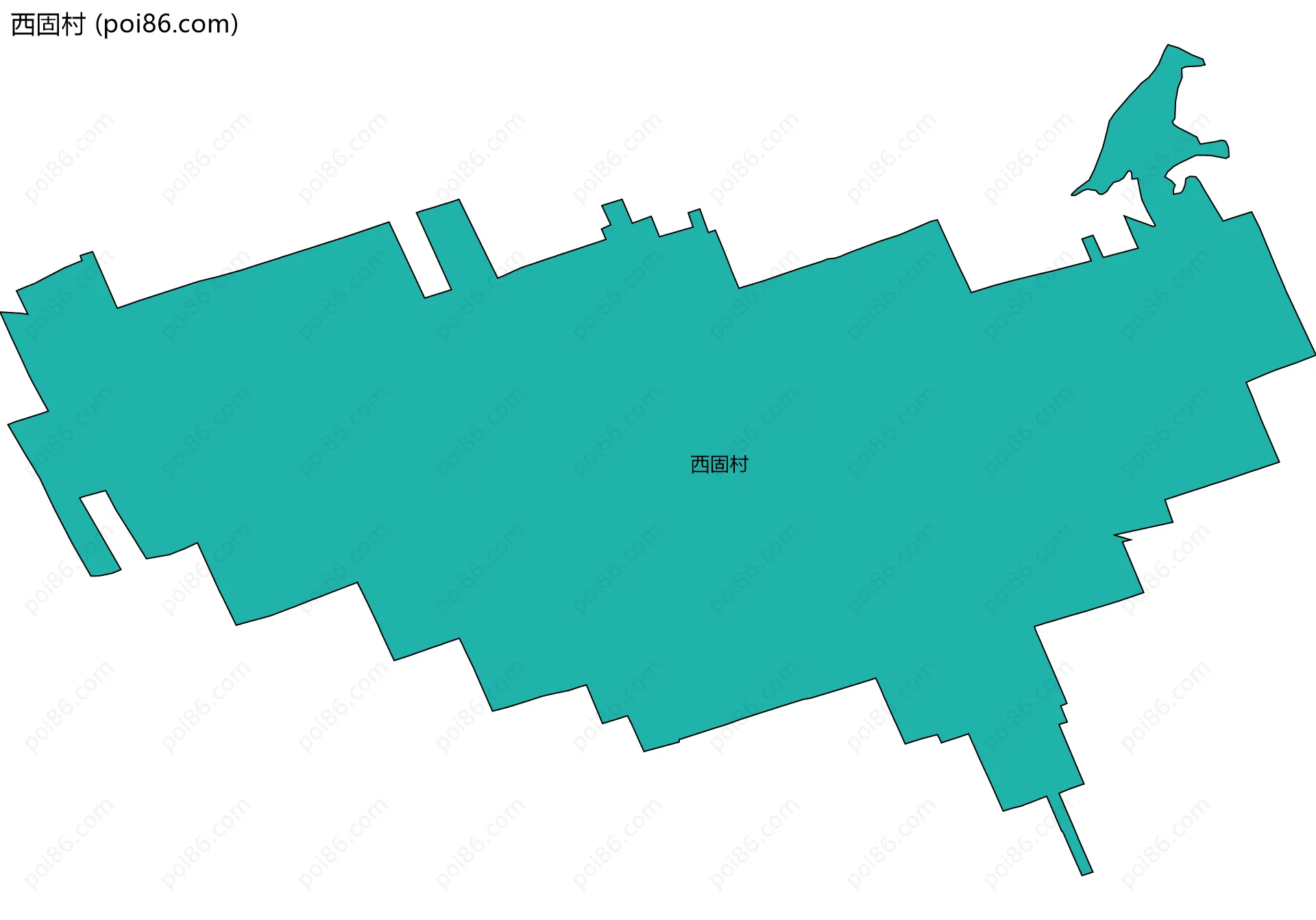 西固村边界地图