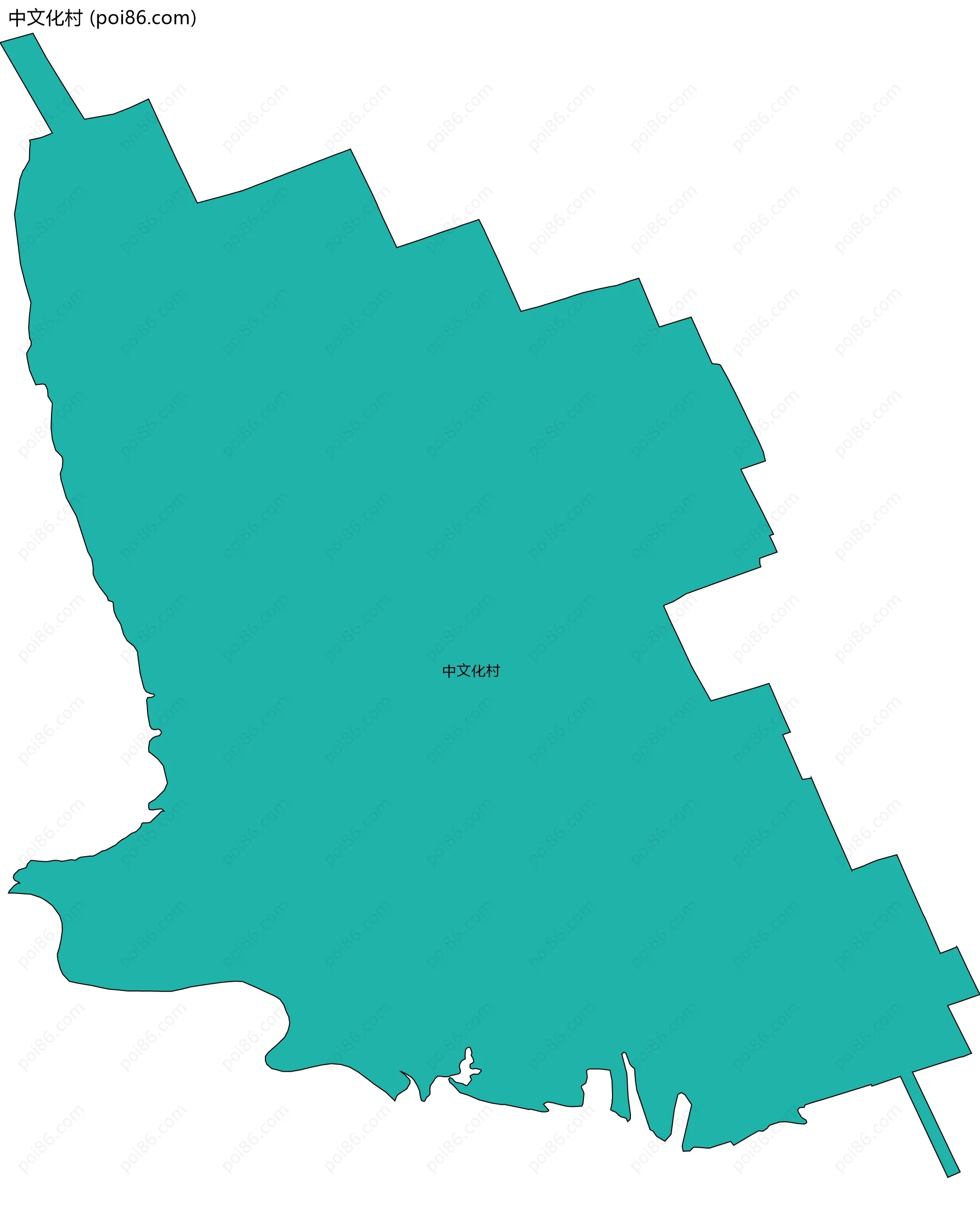 中文化村边界地图