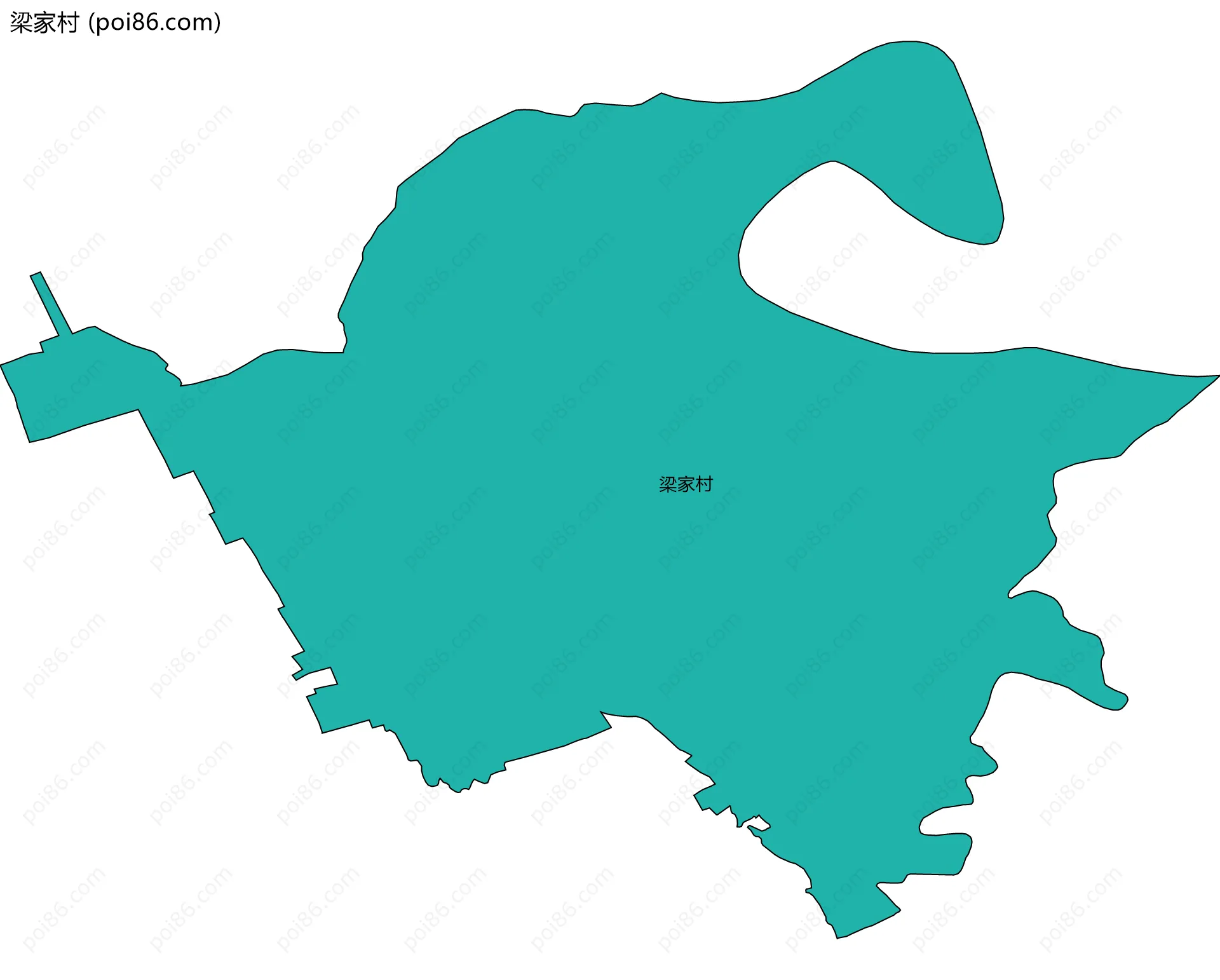 梁家村边界地图