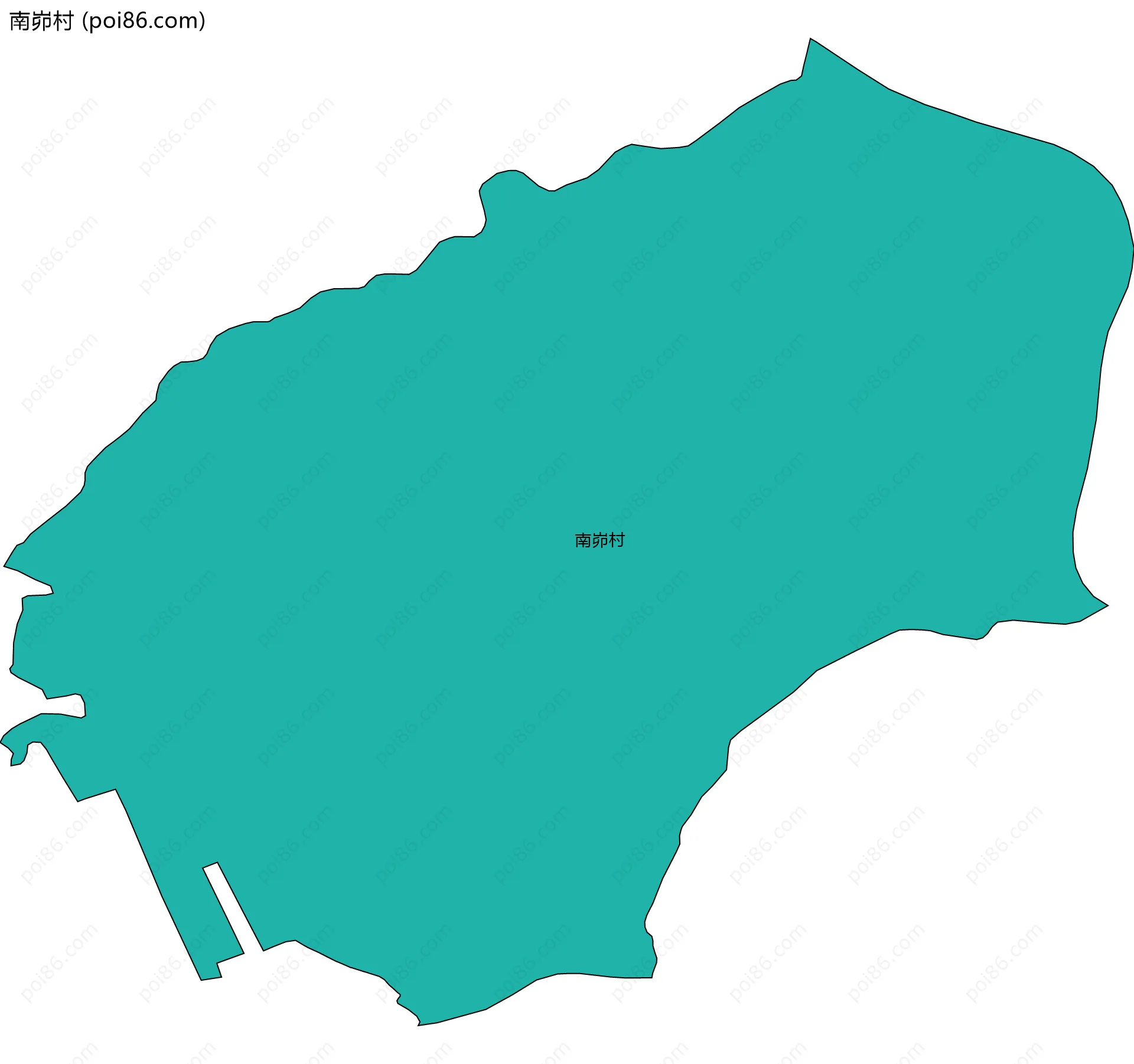 南峁村边界地图