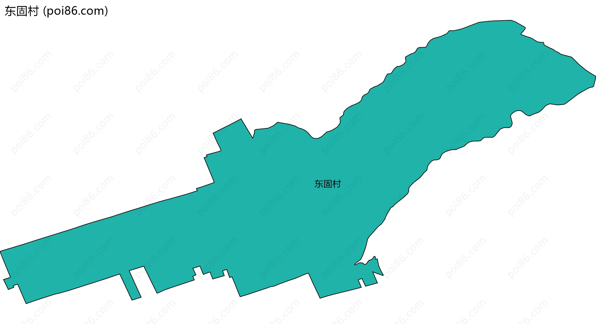 东固村边界地图