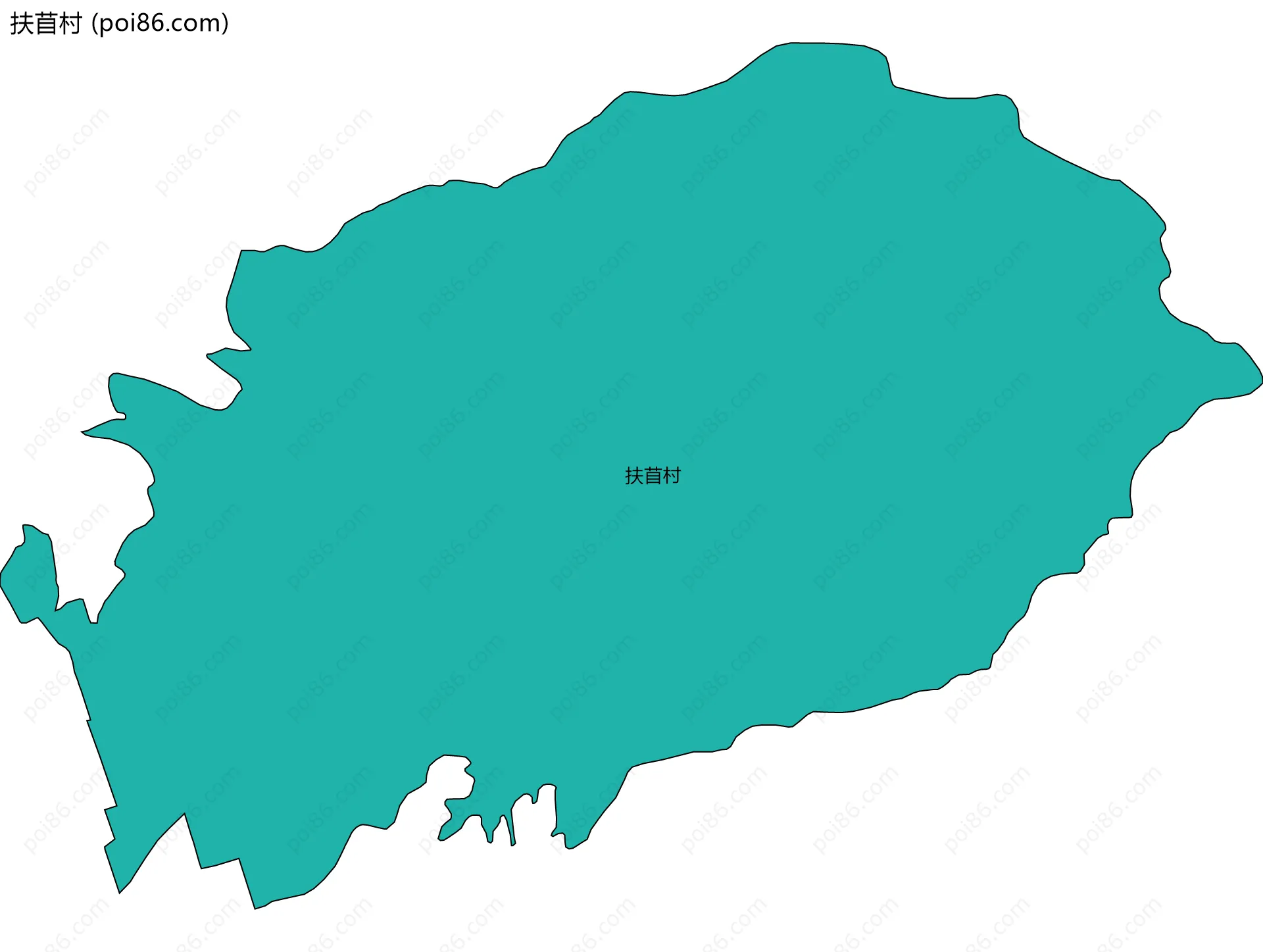 扶苜村边界地图
