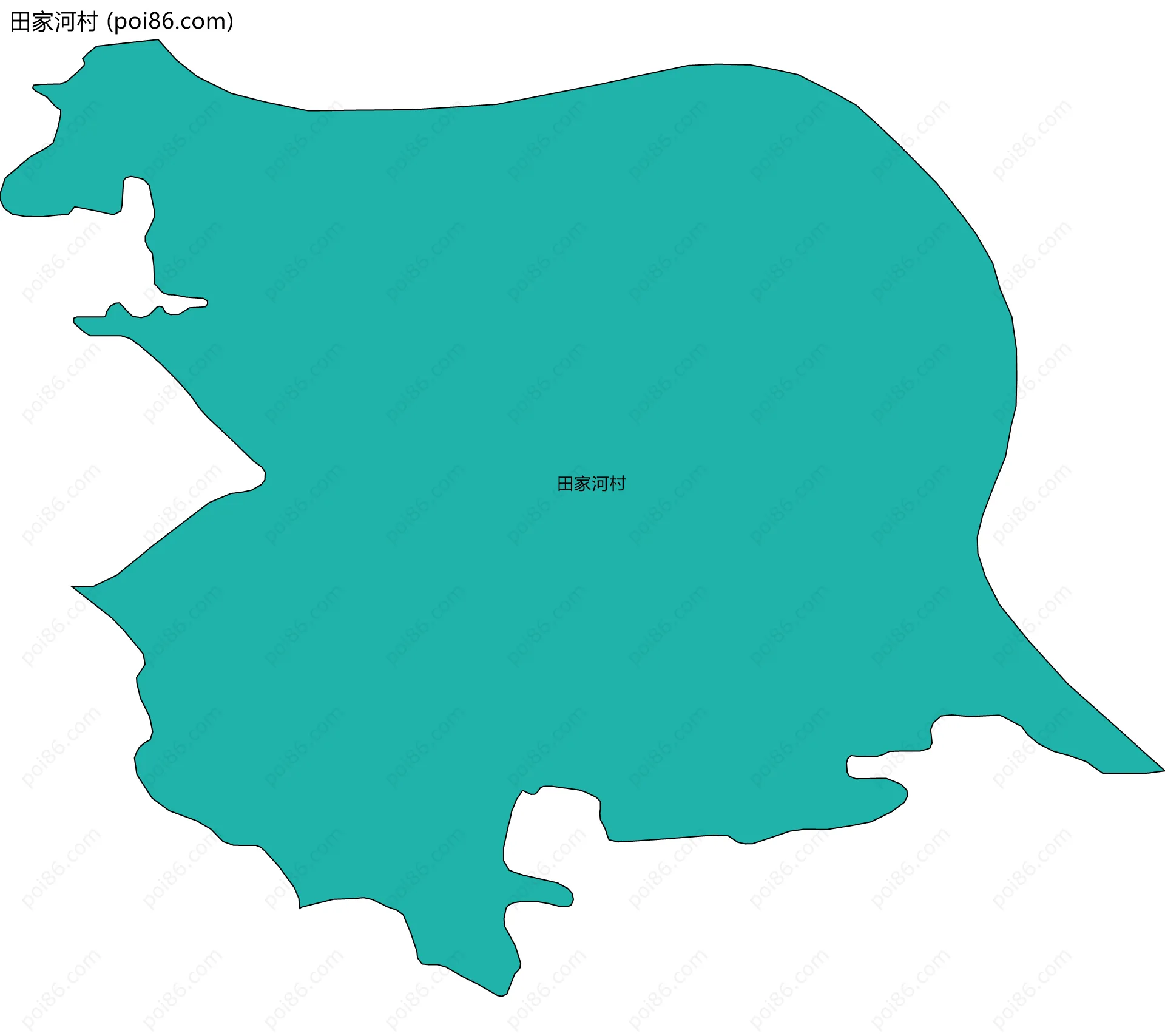 田家河村边界地图