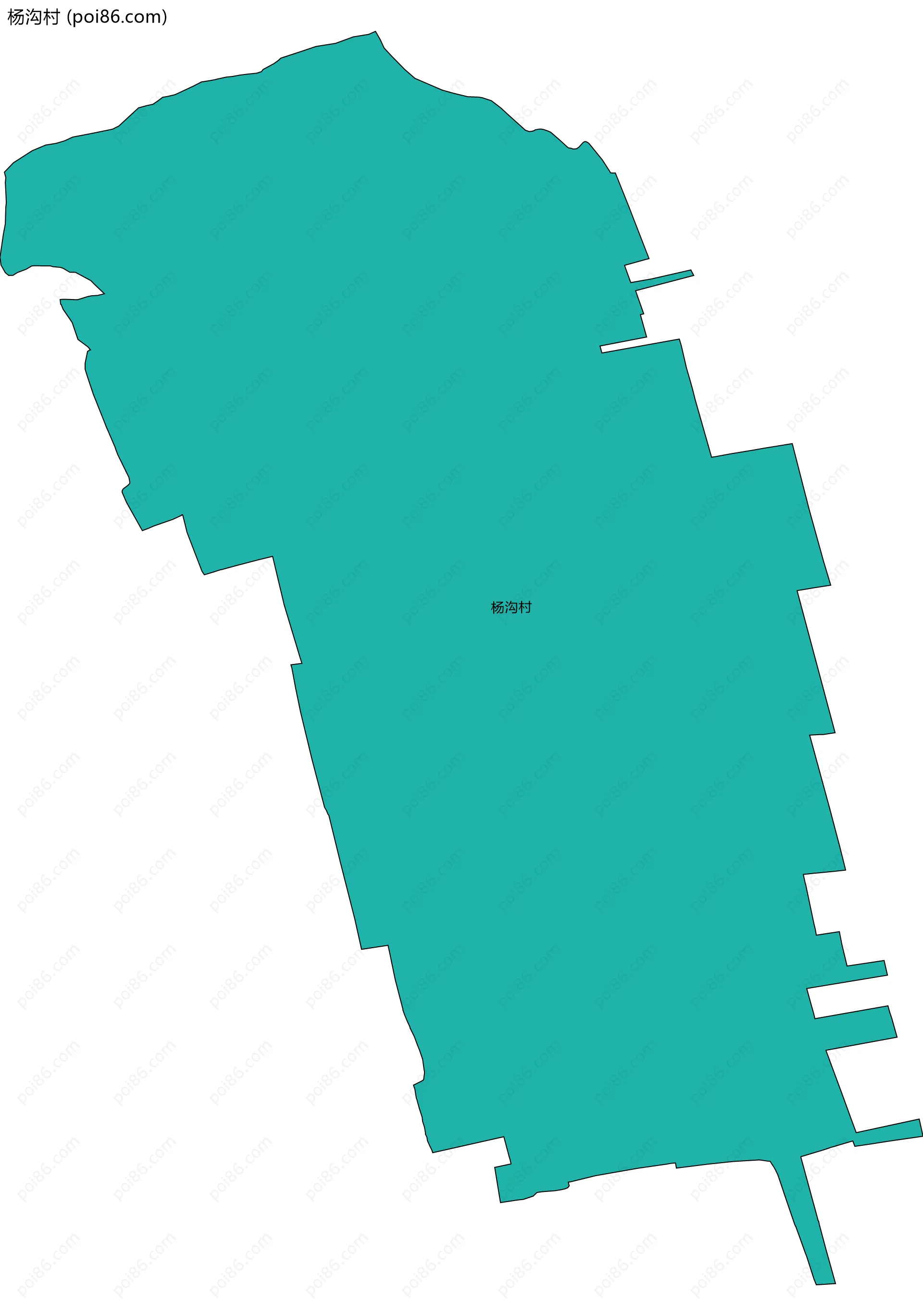 杨沟村边界地图