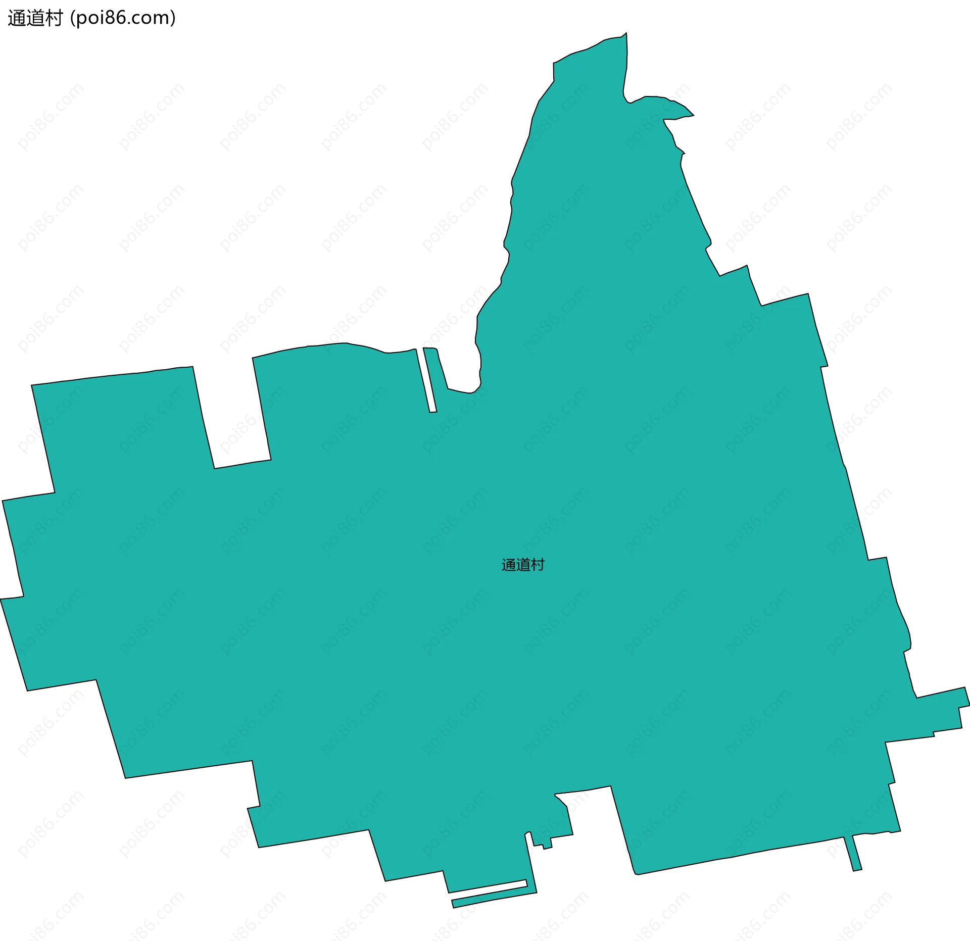 通道村边界地图