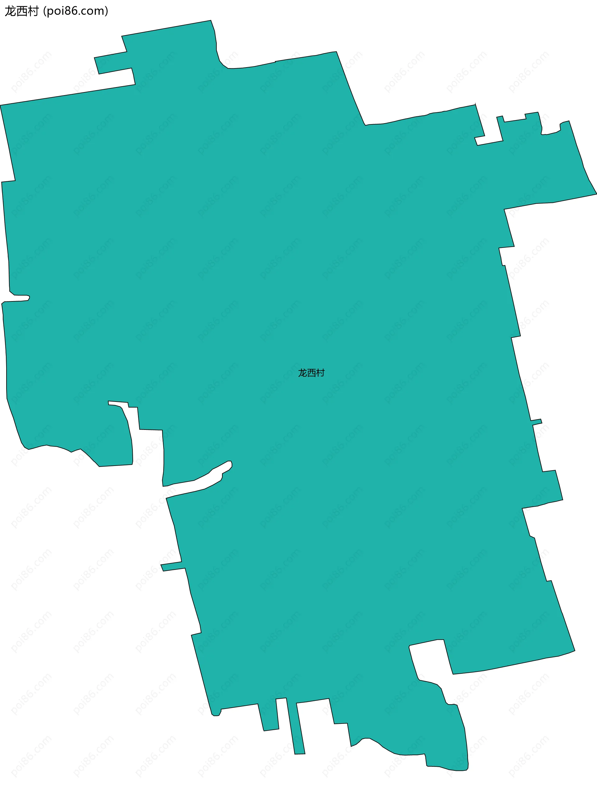 龙西村边界地图