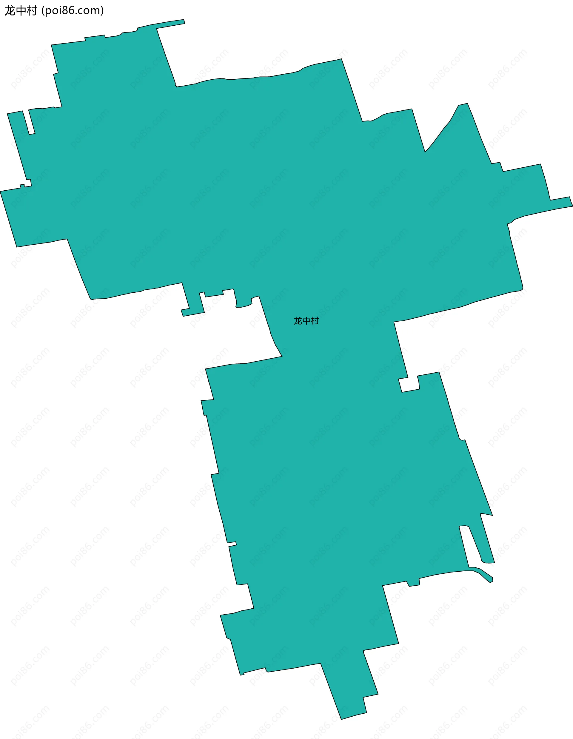 龙中村边界地图