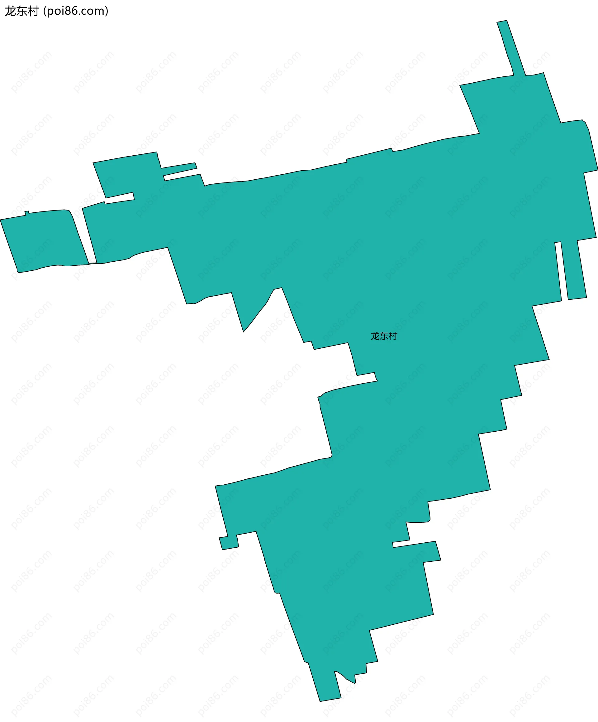 龙东村边界地图