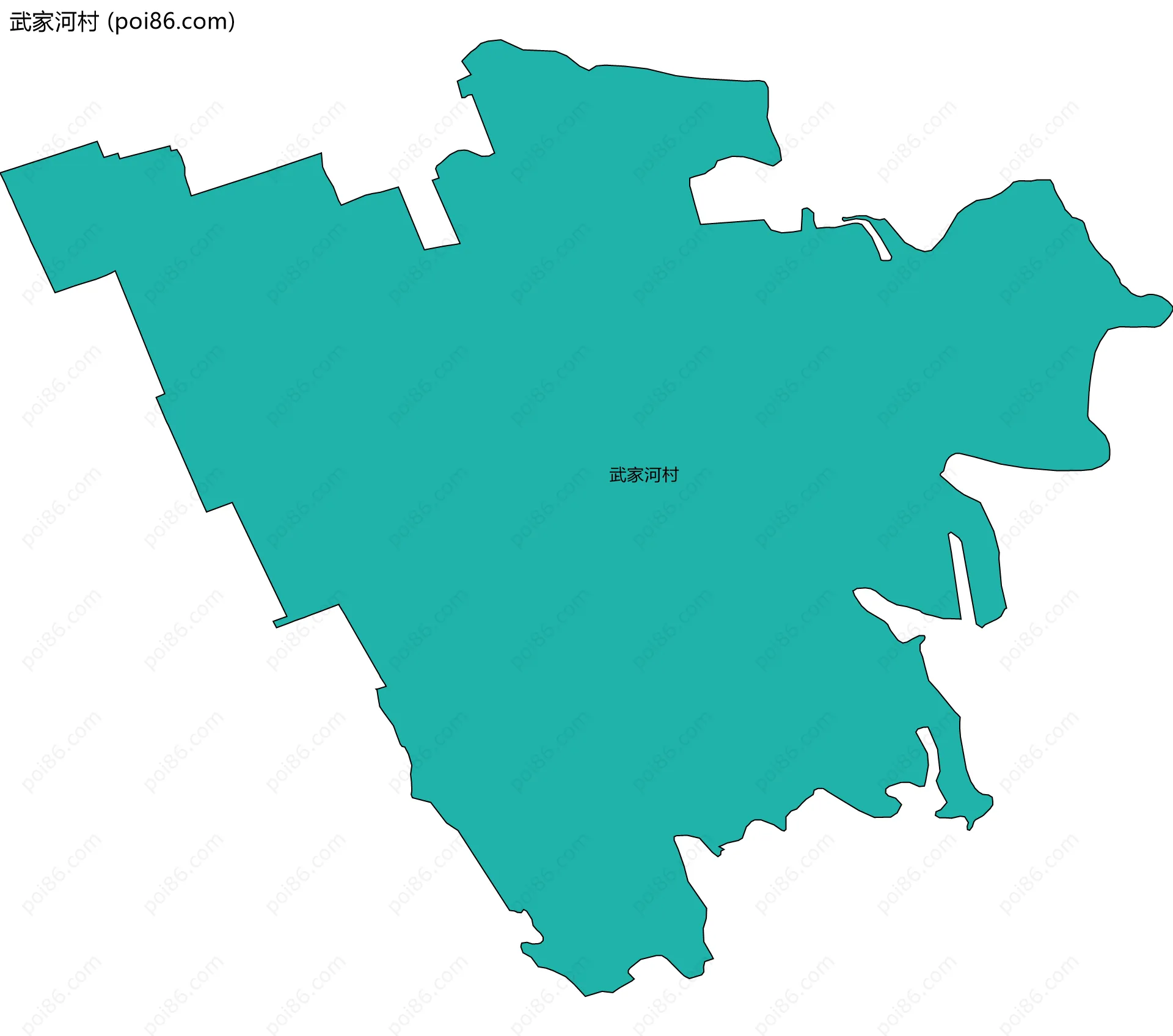 武家河村边界地图