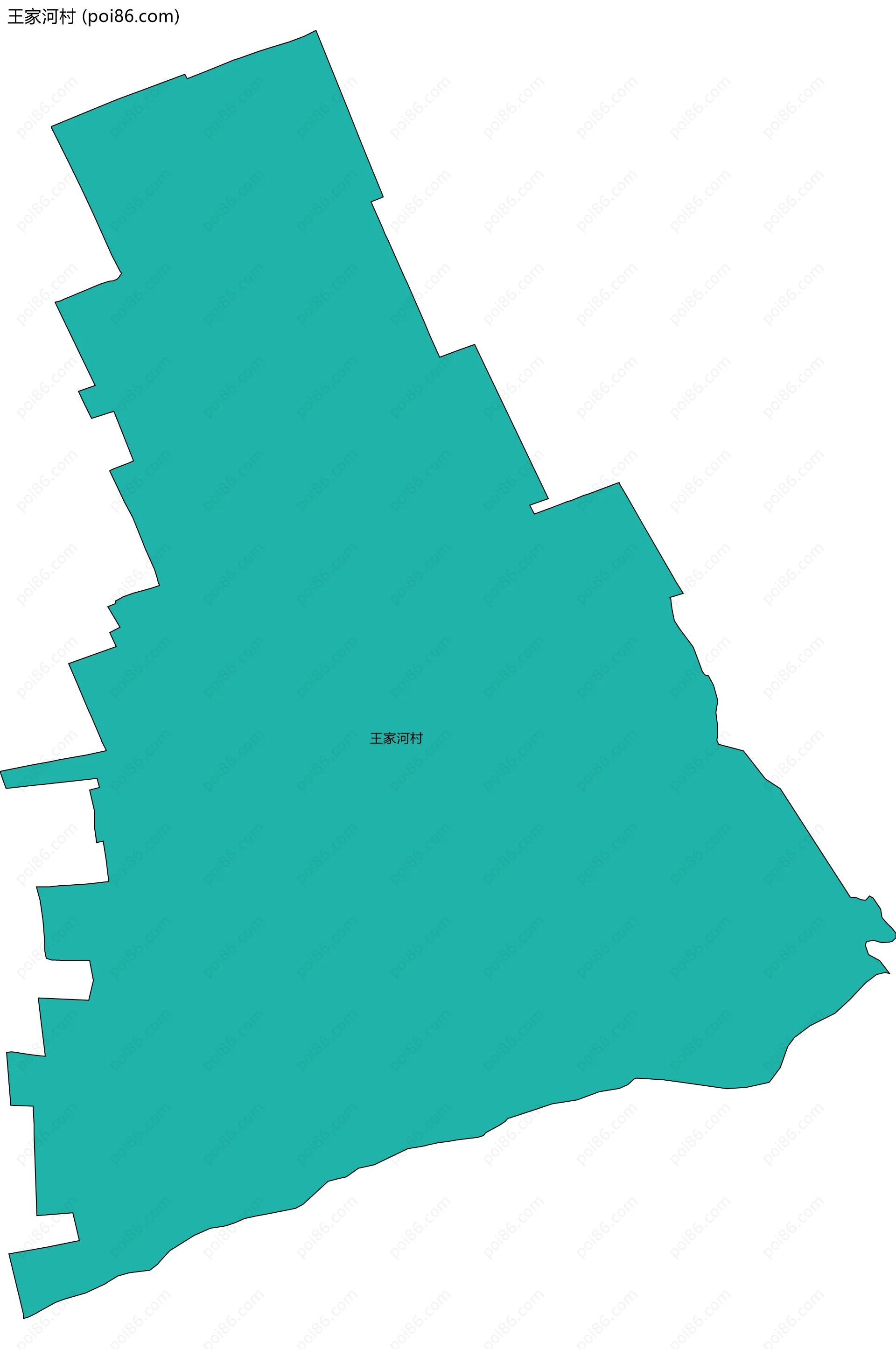 王家河村边界地图