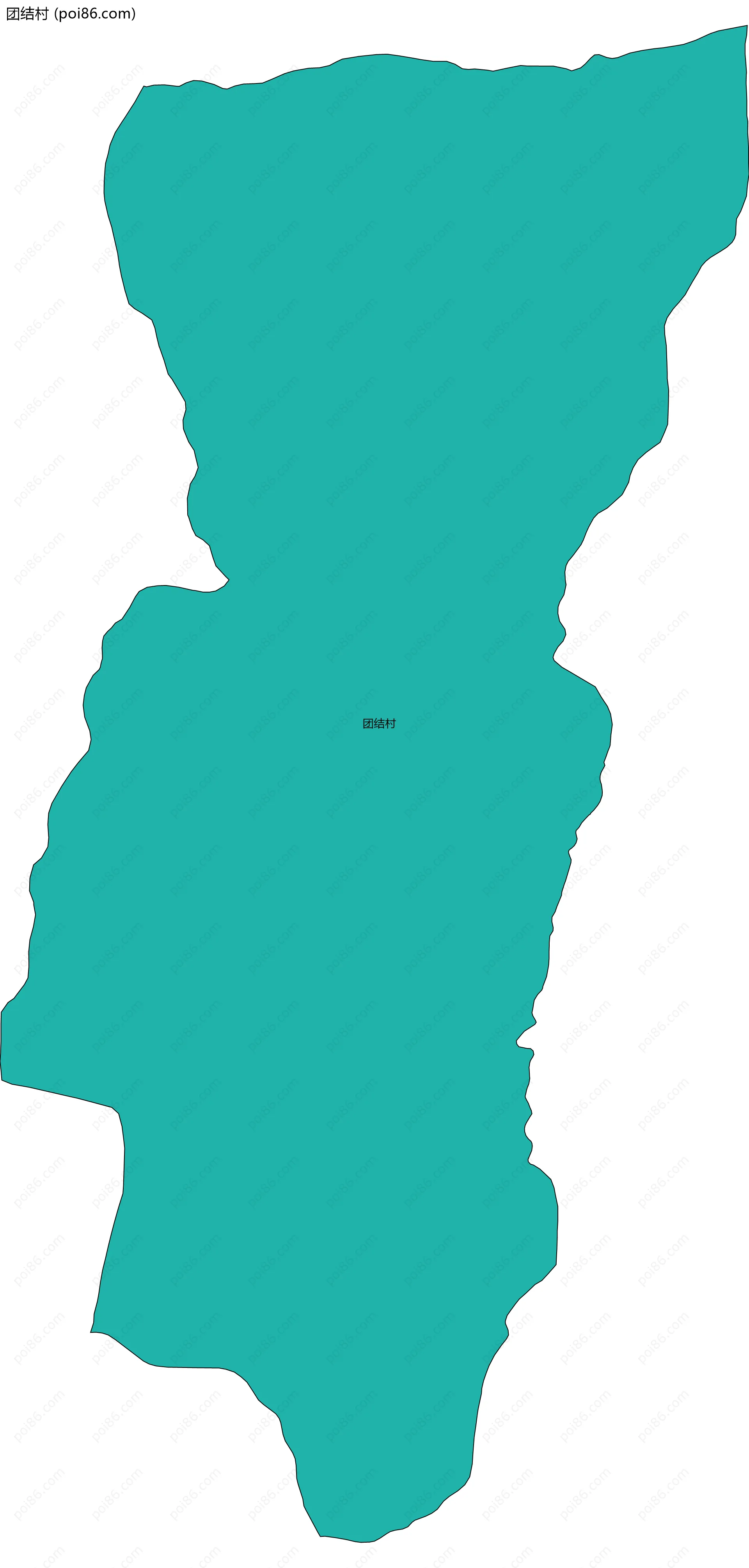 团结村边界地图