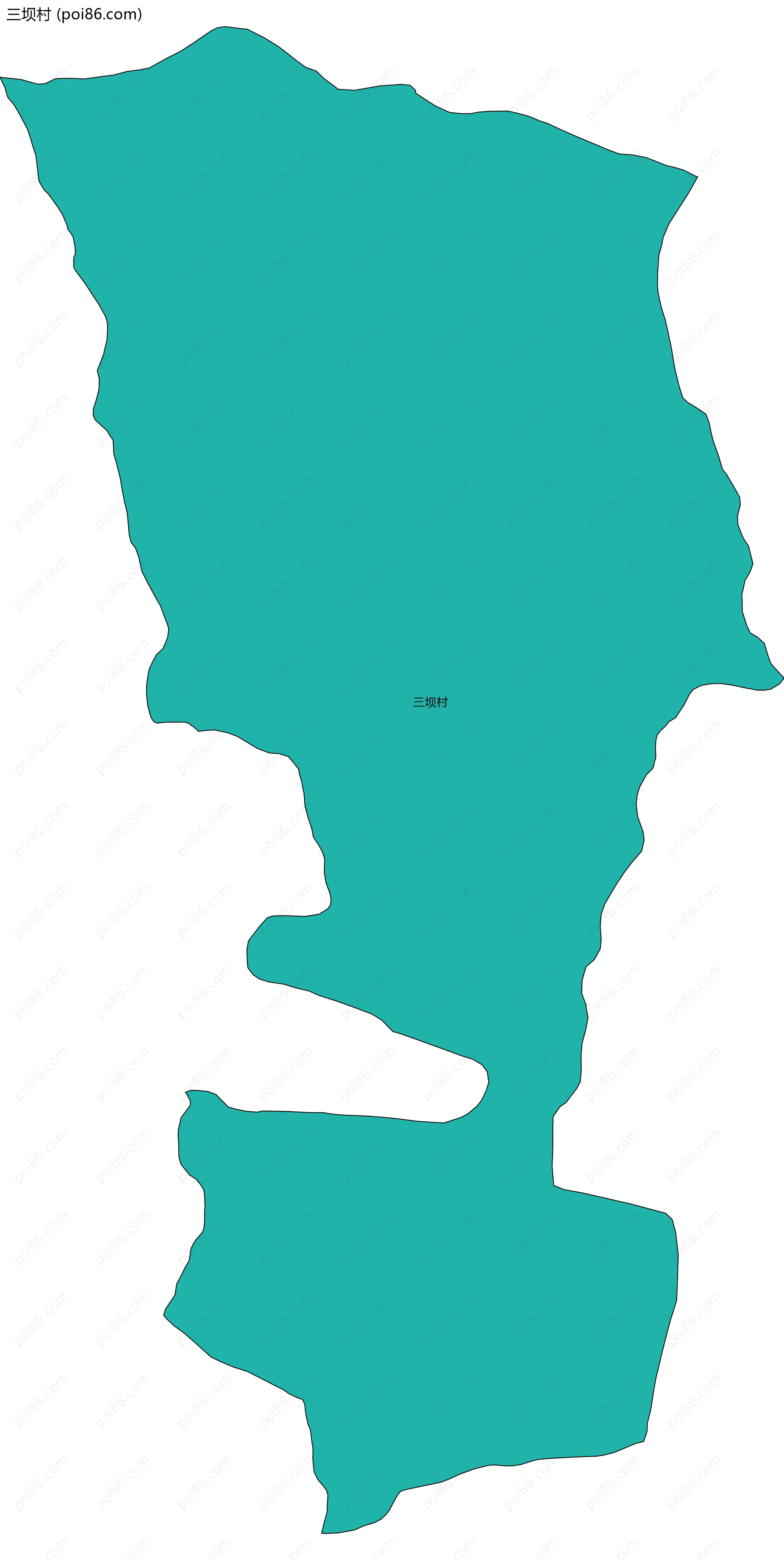 三坝村边界地图