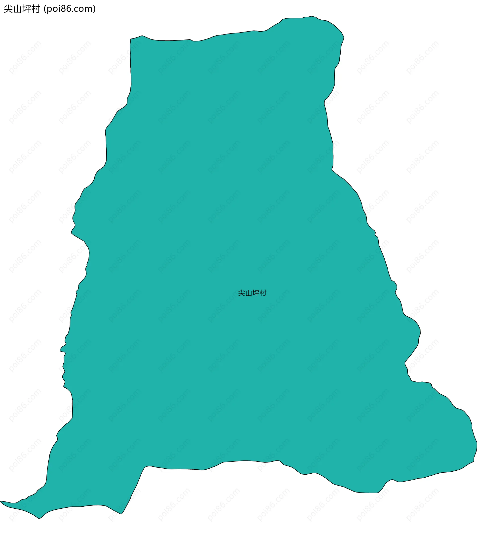 尖山坪村边界地图