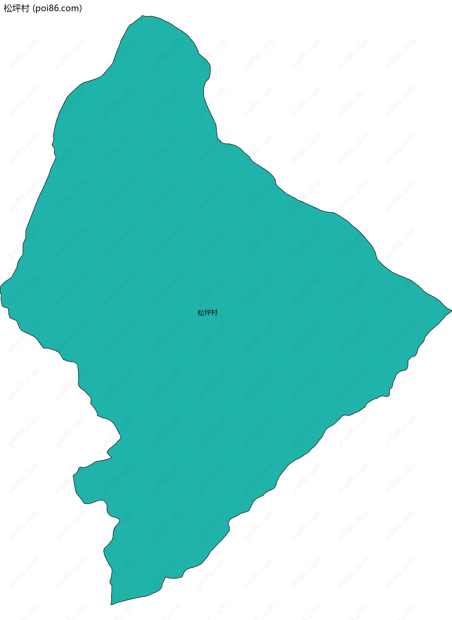 松坪村边界地图