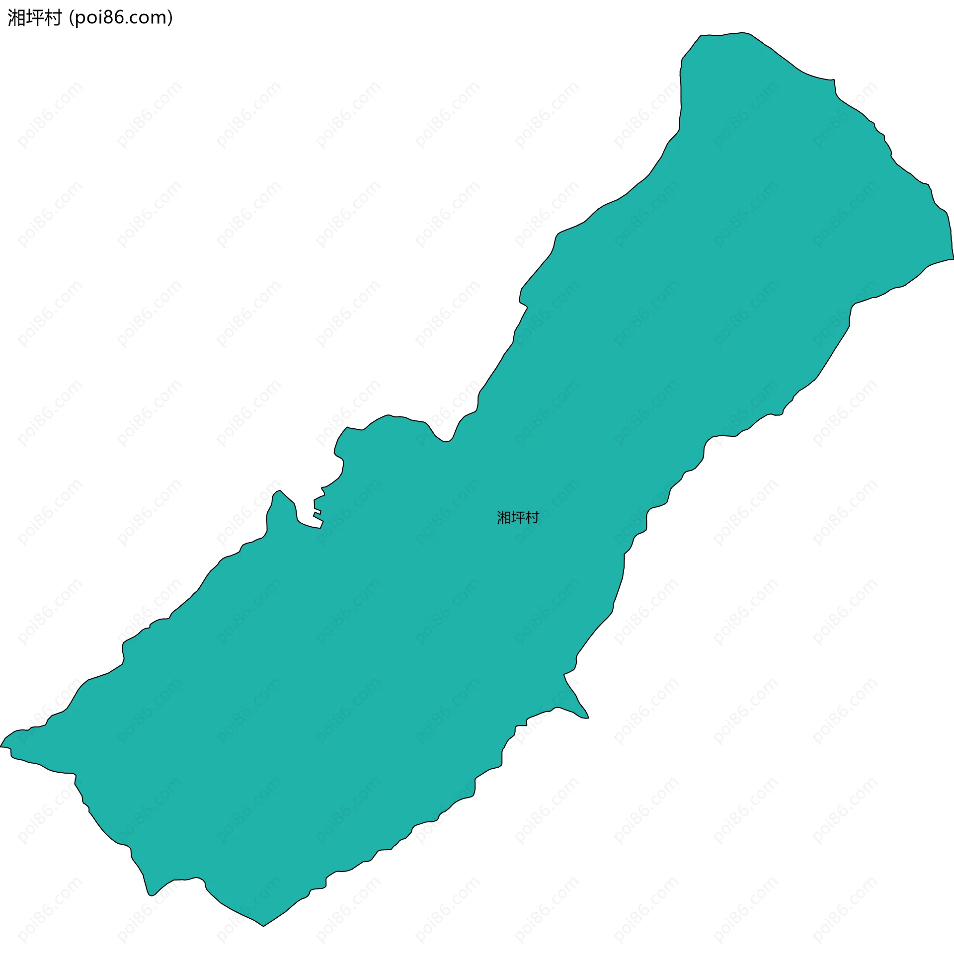 湘坪村边界地图
