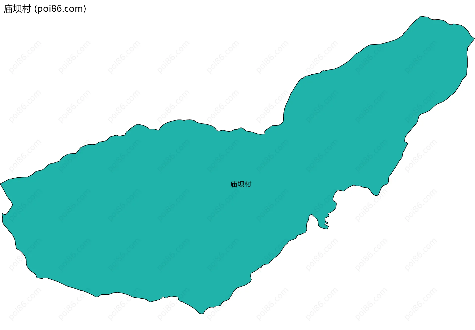 庙坝村边界地图