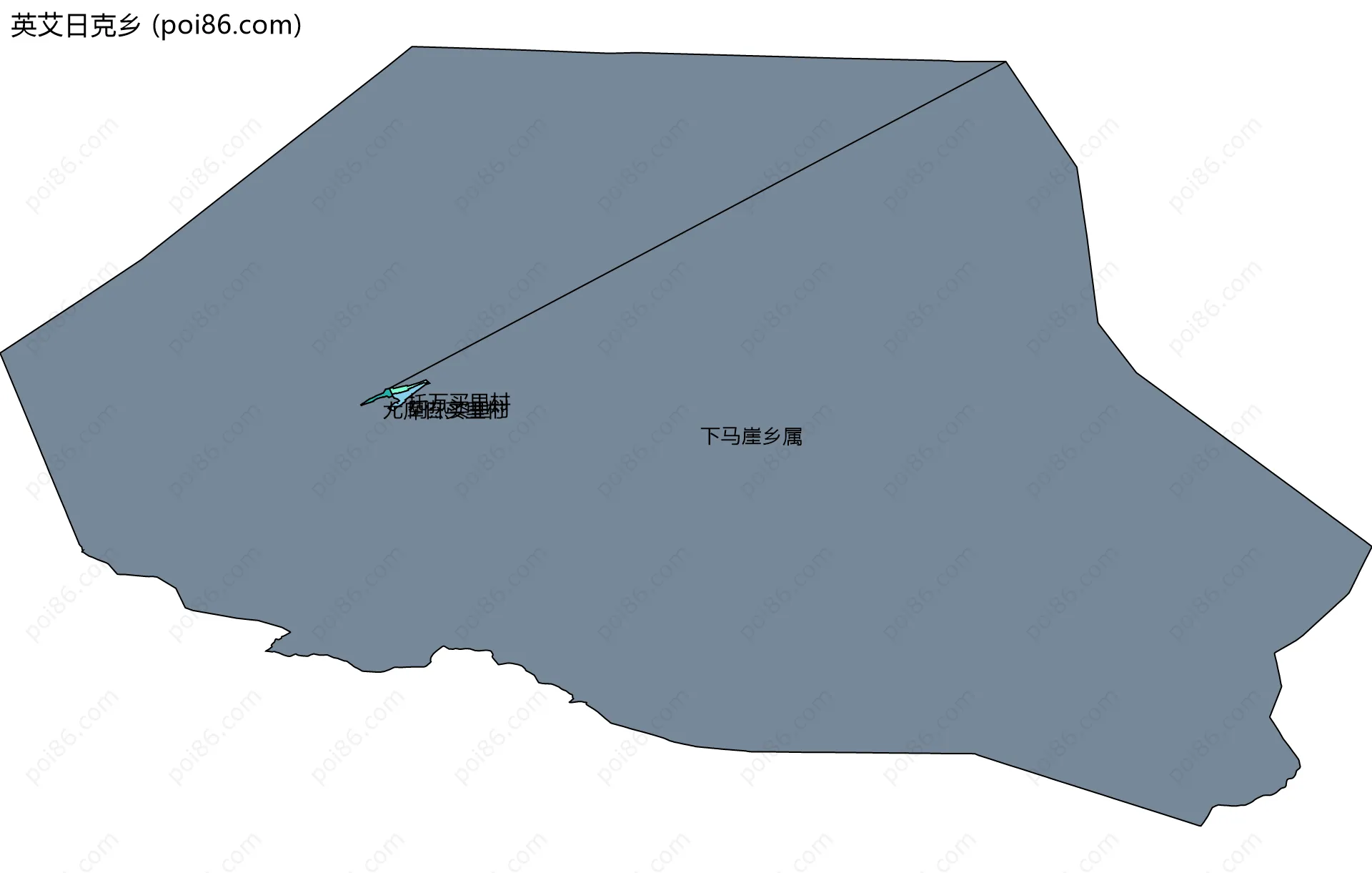 英艾日克乡边界地图(五级行政区划)