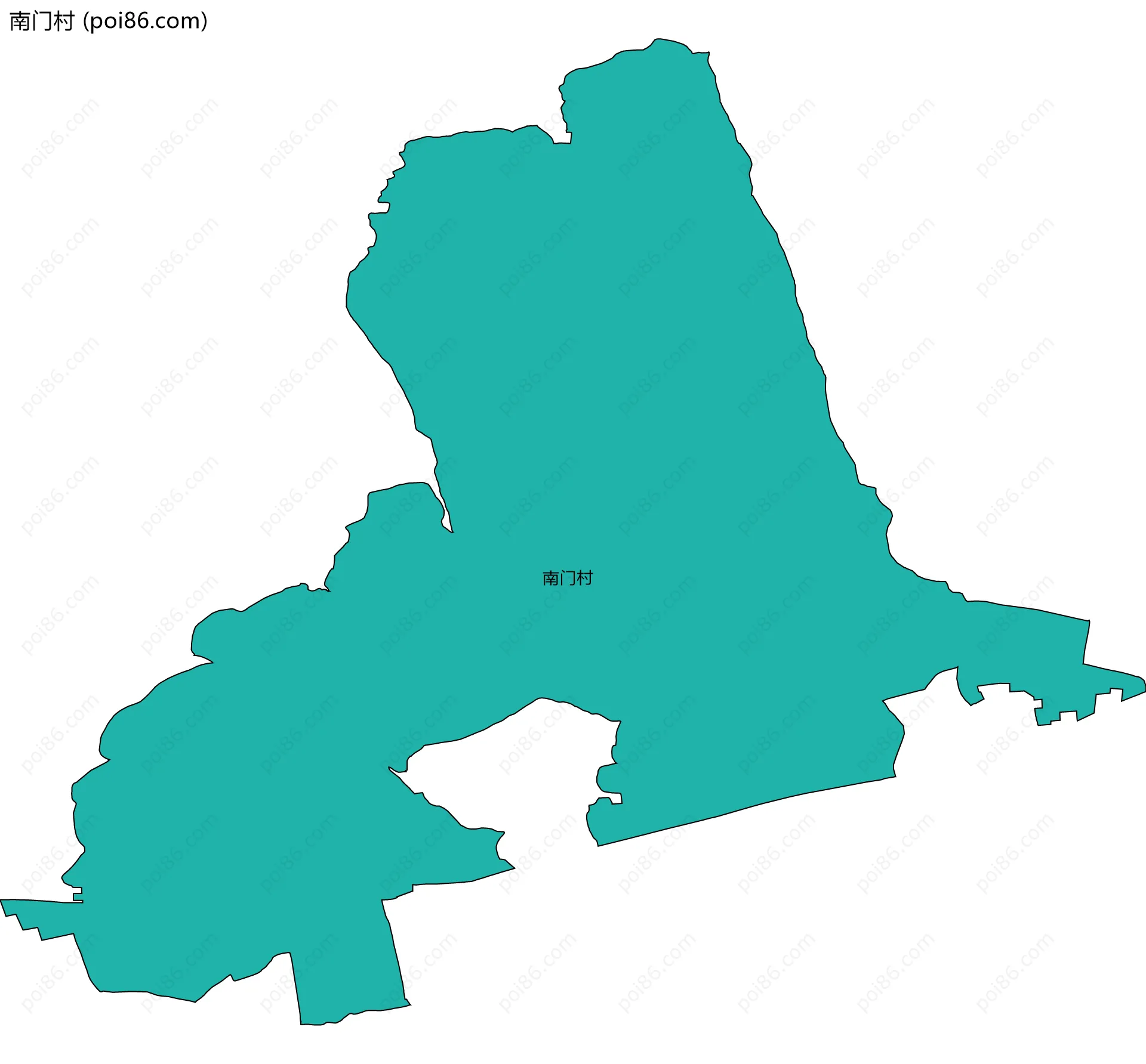 南门村边界地图