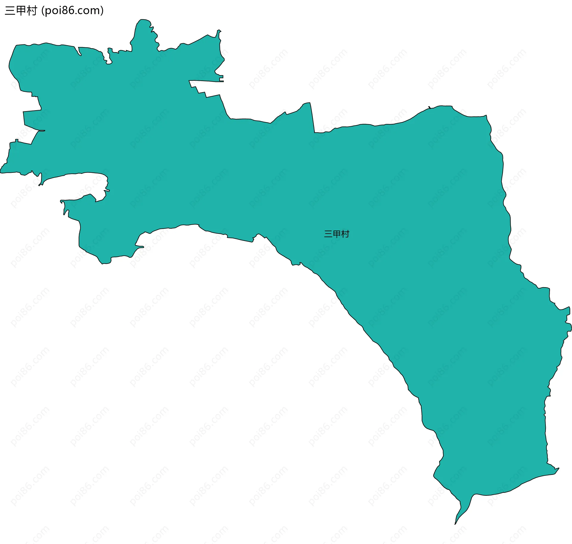 三甲村边界地图