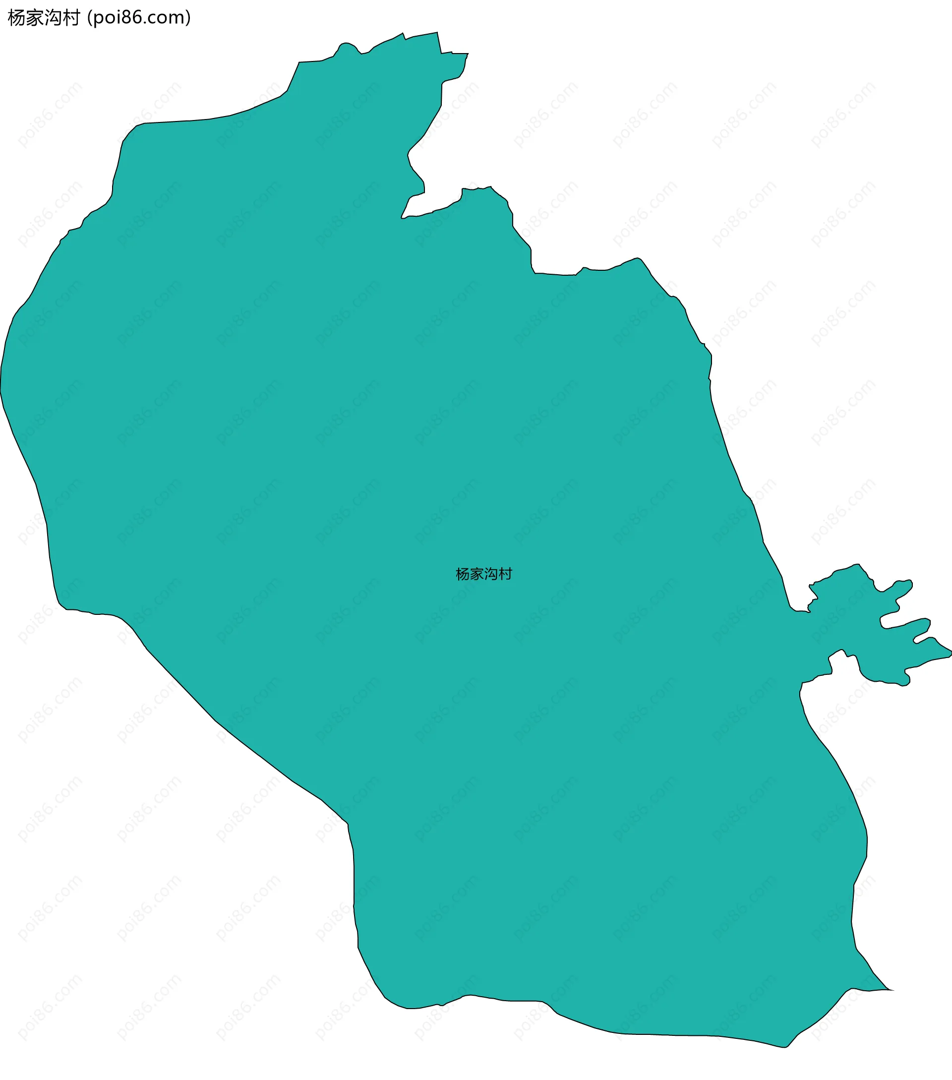 杨家沟村边界地图