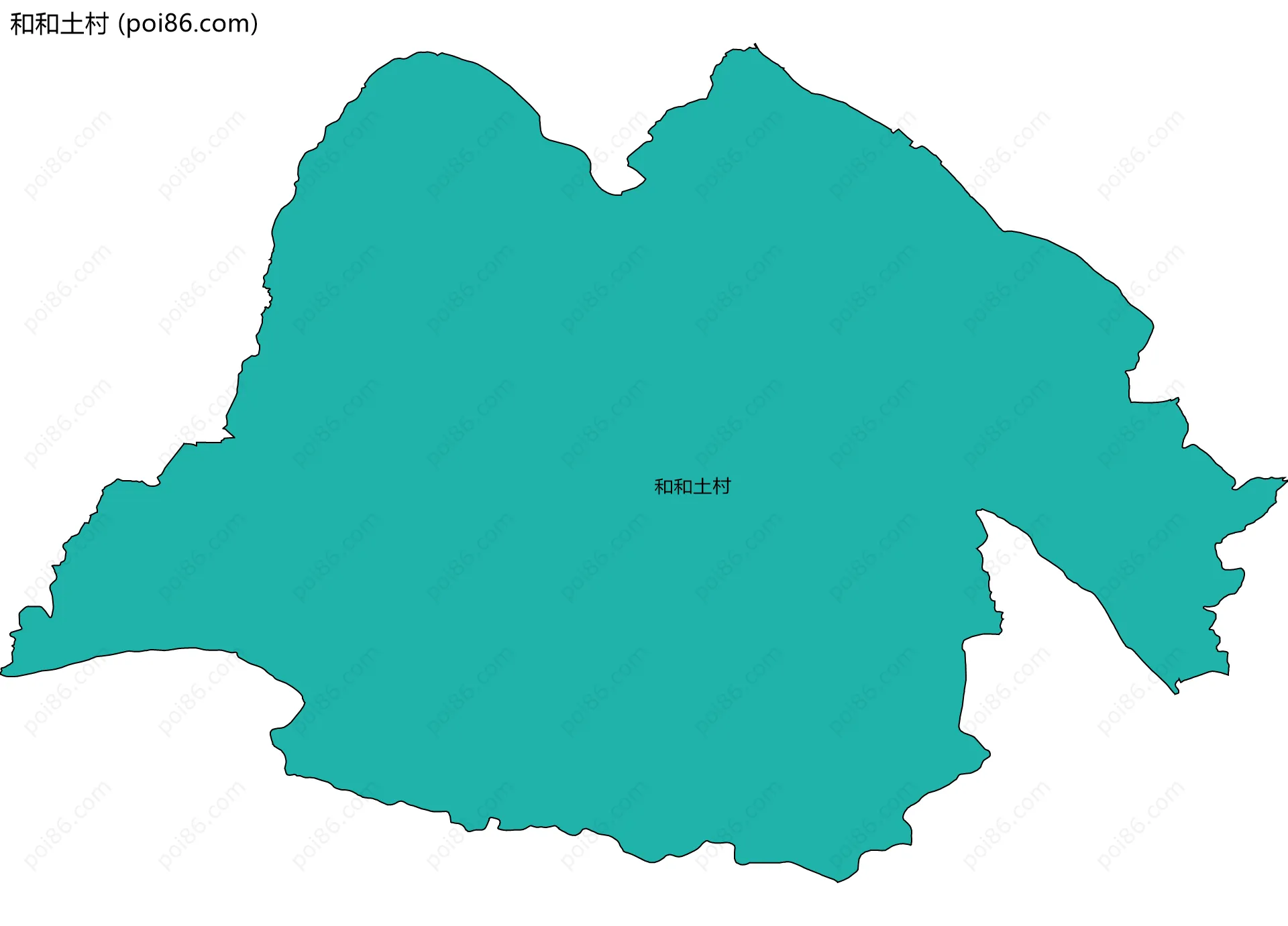 和和土村边界地图