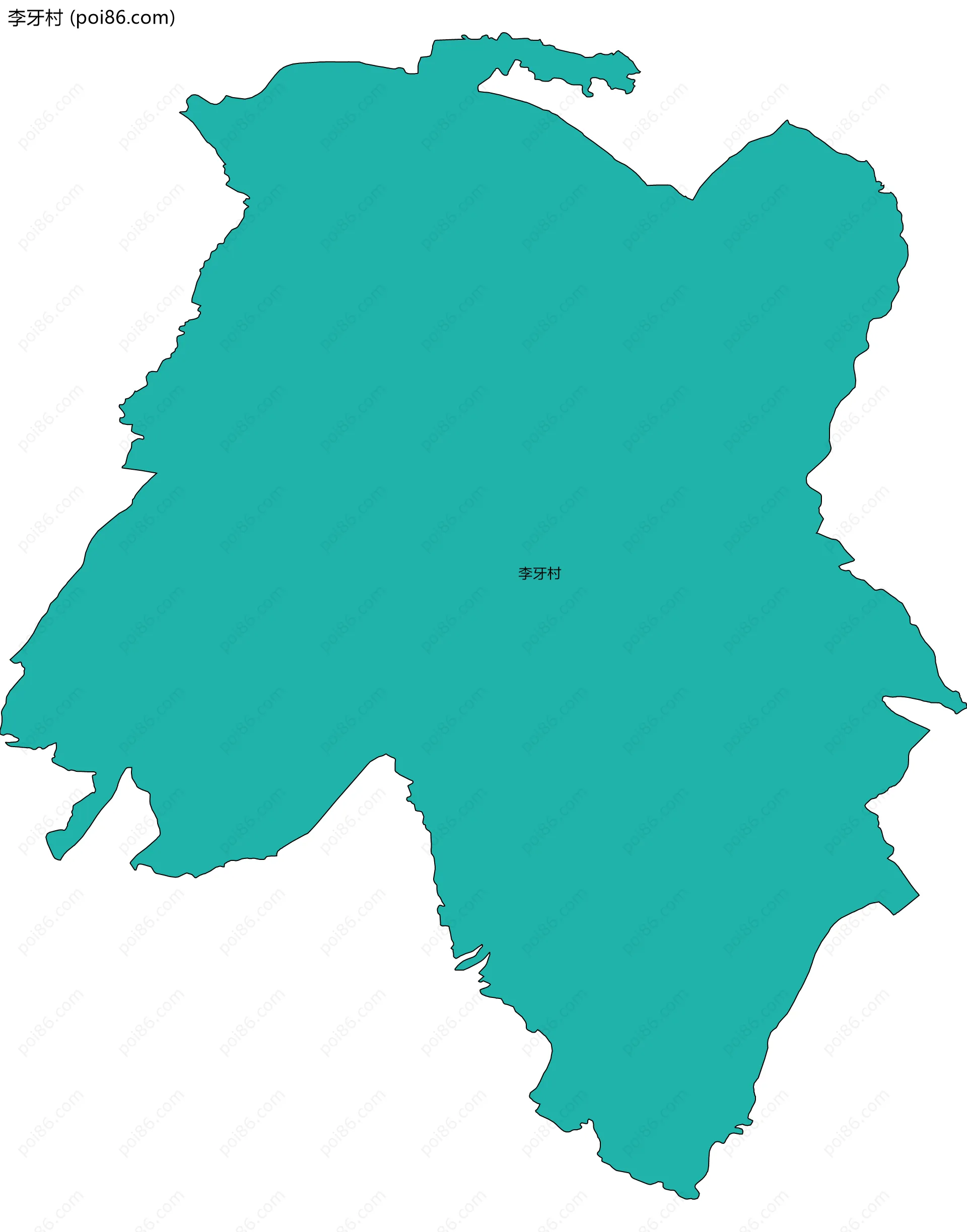 李牙村边界地图