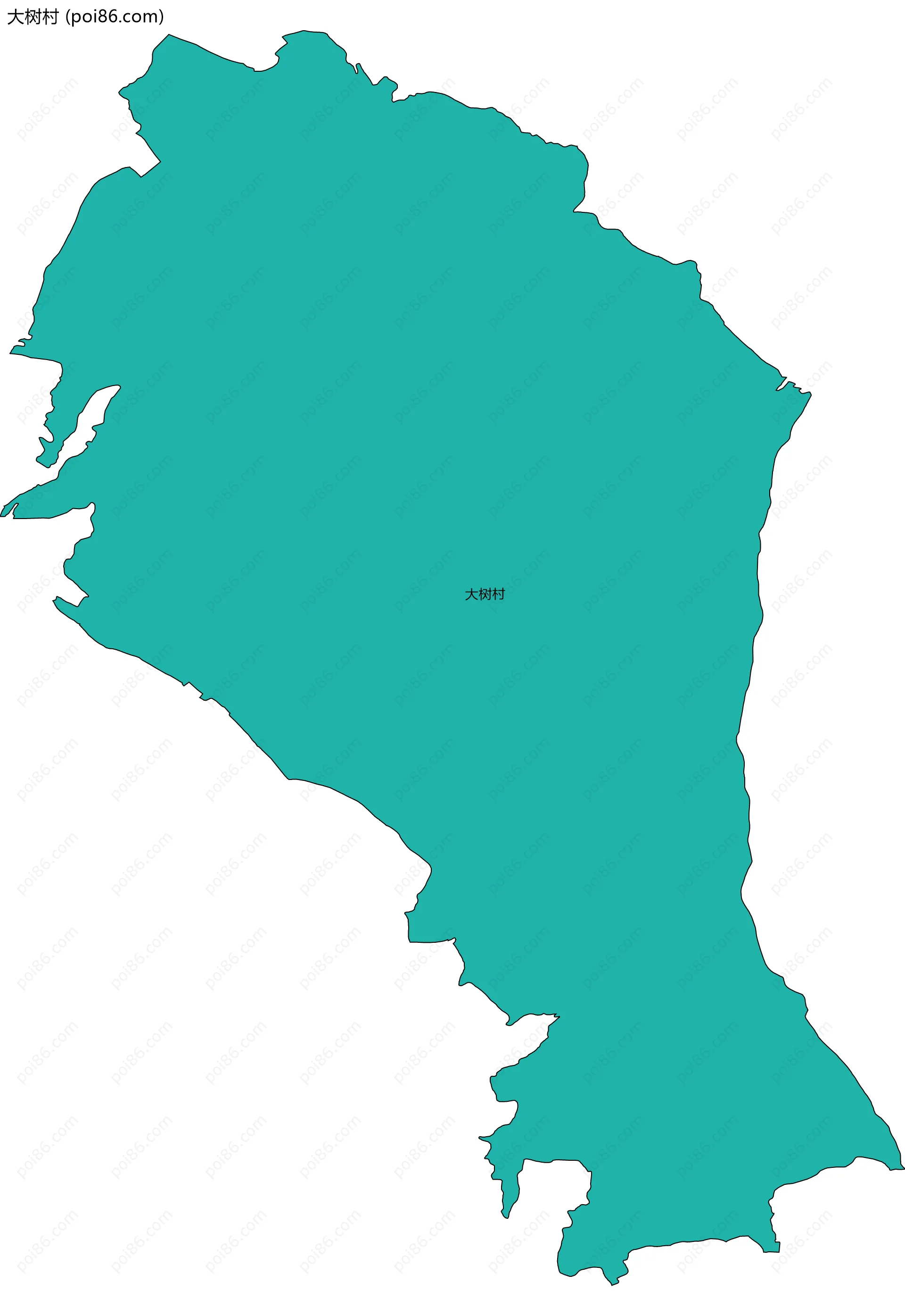 大树村边界地图