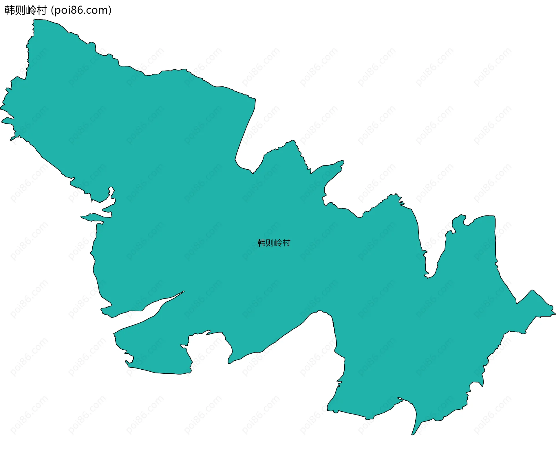 韩则岭村边界地图